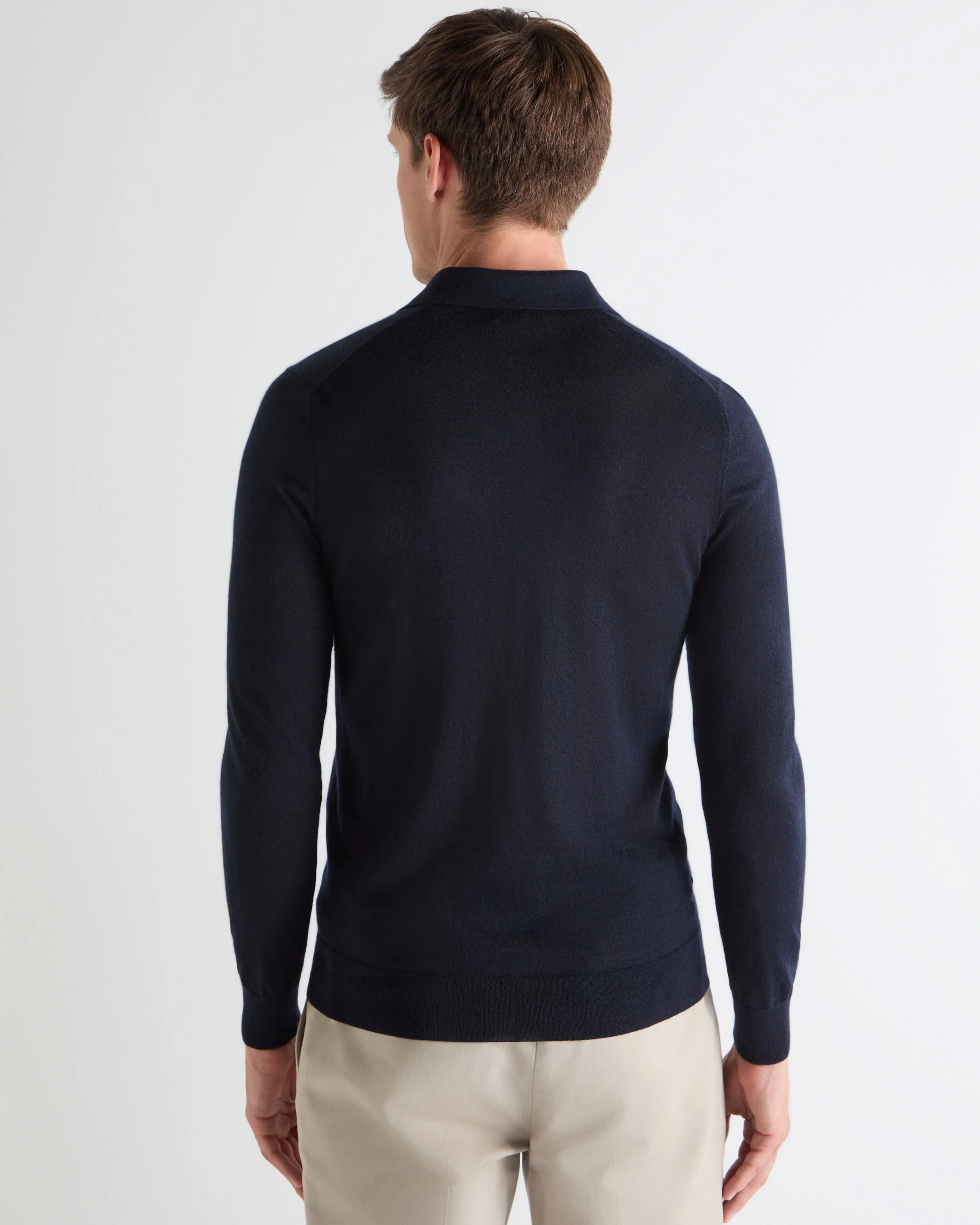TUCCI SUPERFINE POLO SHIRT Navy Blue - Image 4