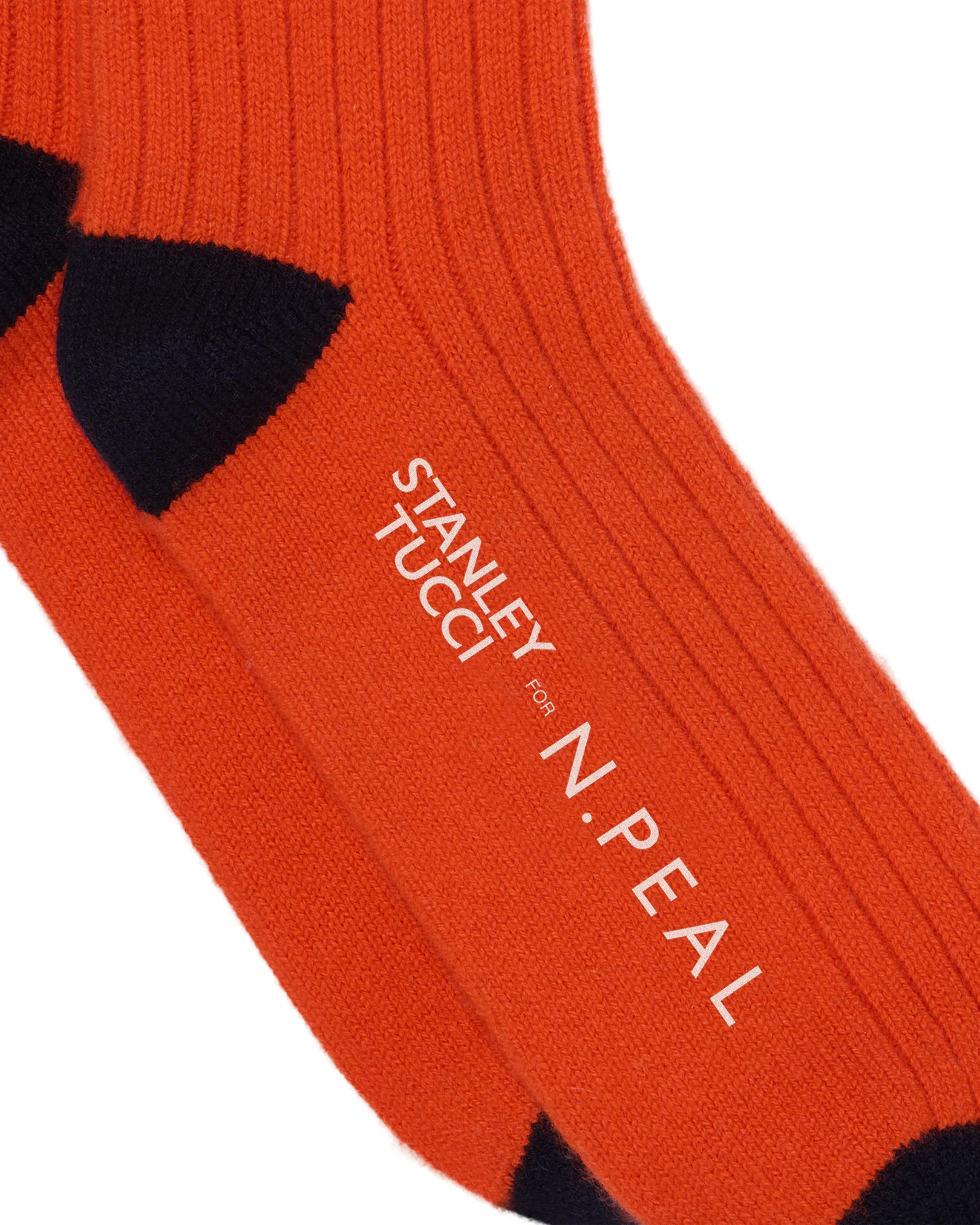 TUCCI TRAVEL SOCK Tucci Orange + Navy Blue - Image 3