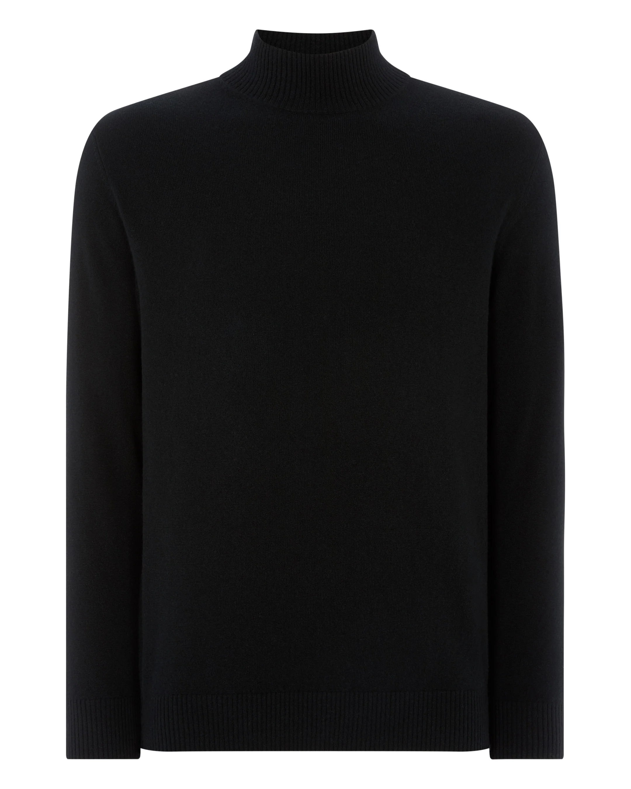 Men's Mayfair Turtle Neck Cashmere Jumper Black - Image 2