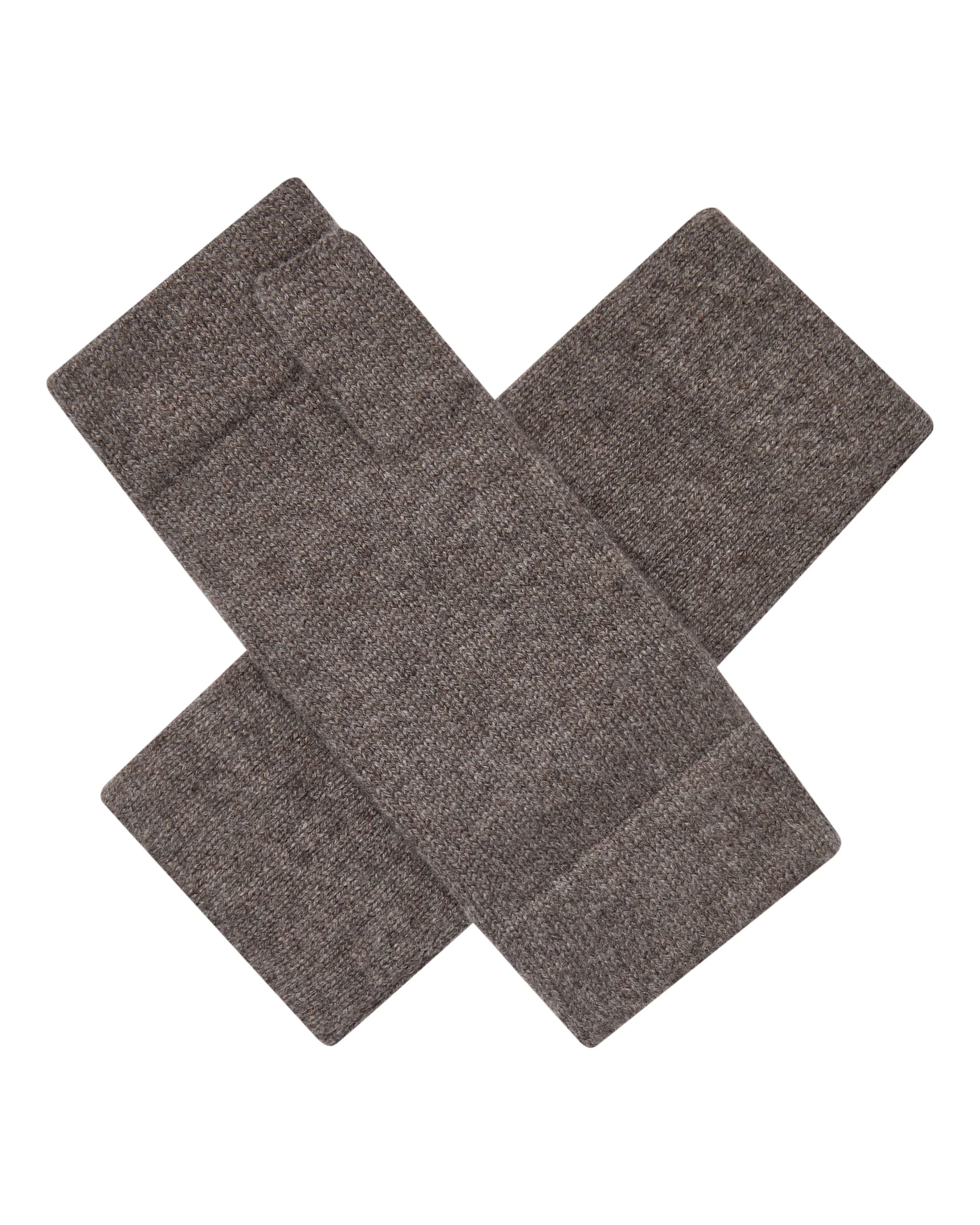 Unisex Fingerless Cashmere Gloves Otter Brown