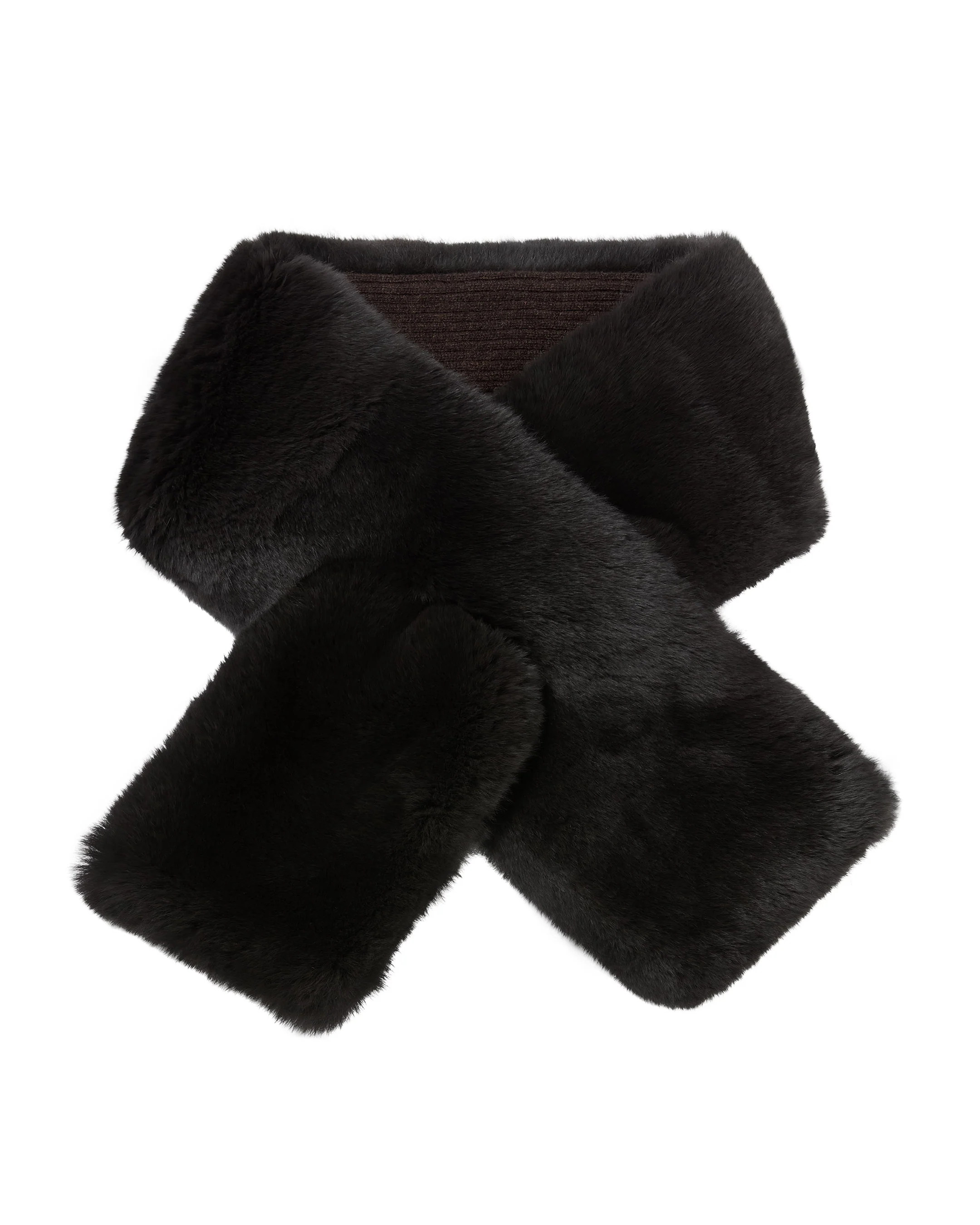 Unisex Fur Neckwarmer Chocolate Brown