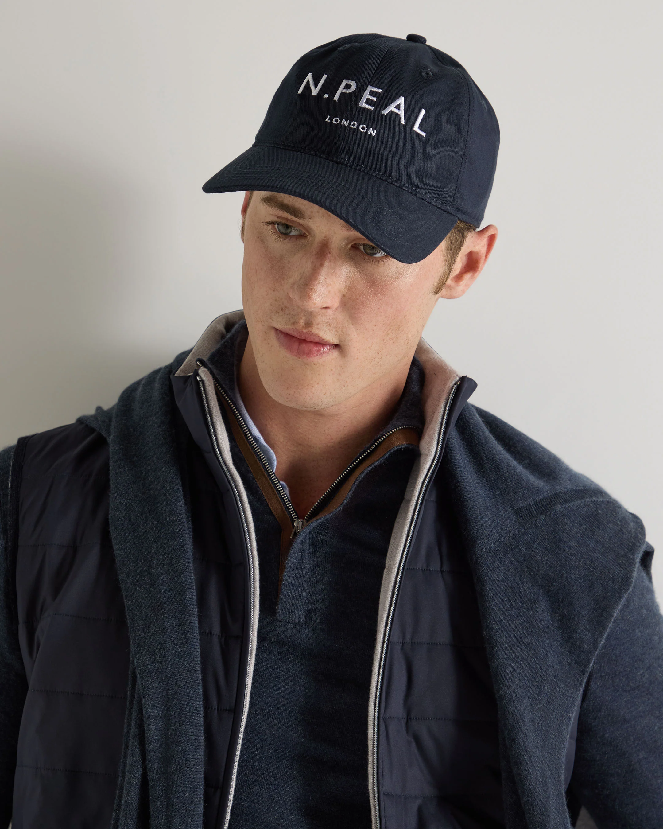 Unisex N.Peal Cotton Cap Navy Blue - Image 2
