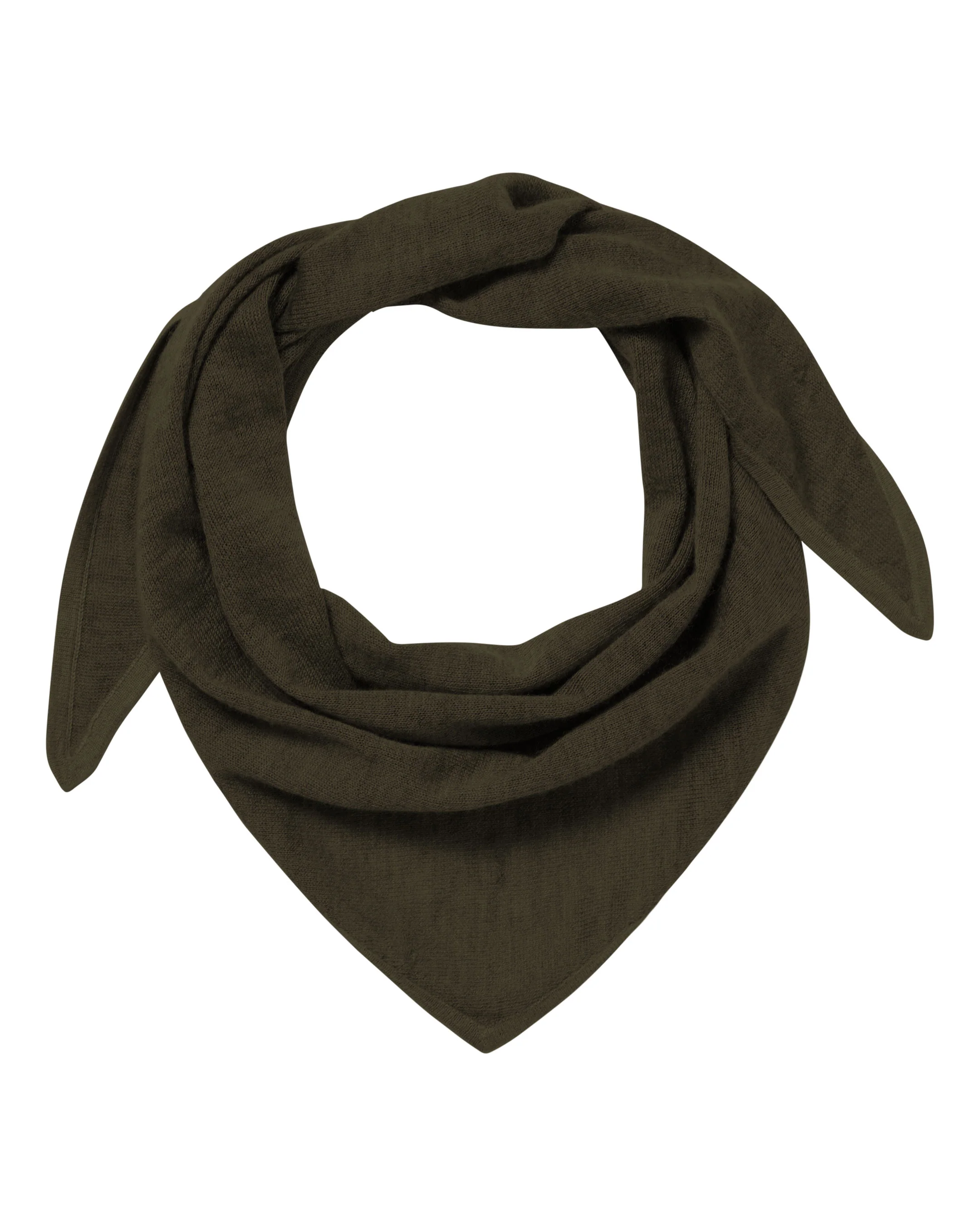 Unisex Silk Cashmere Scarf Arabica Khaki Green