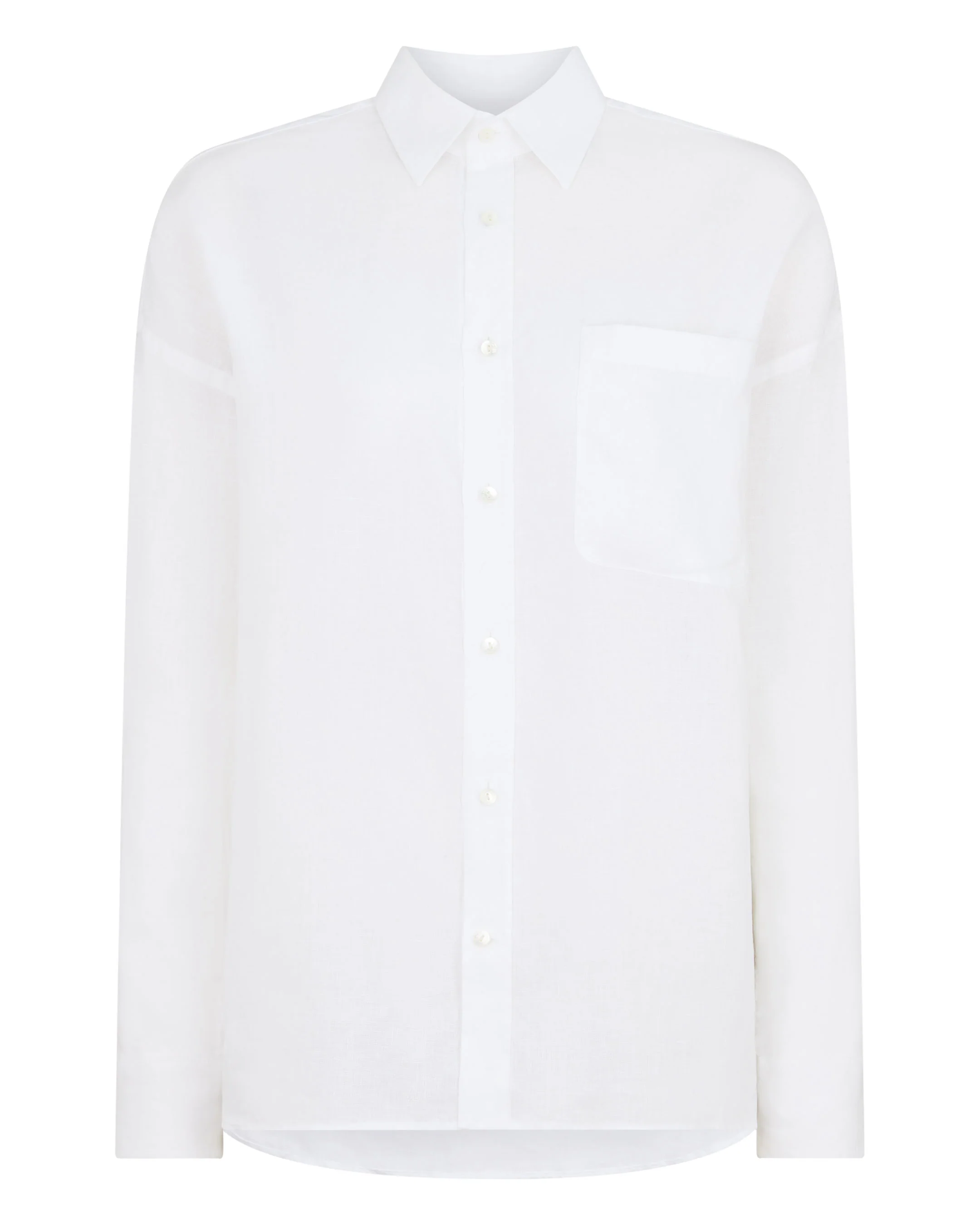 Women's Valencia Linen Shirt White - Image 2