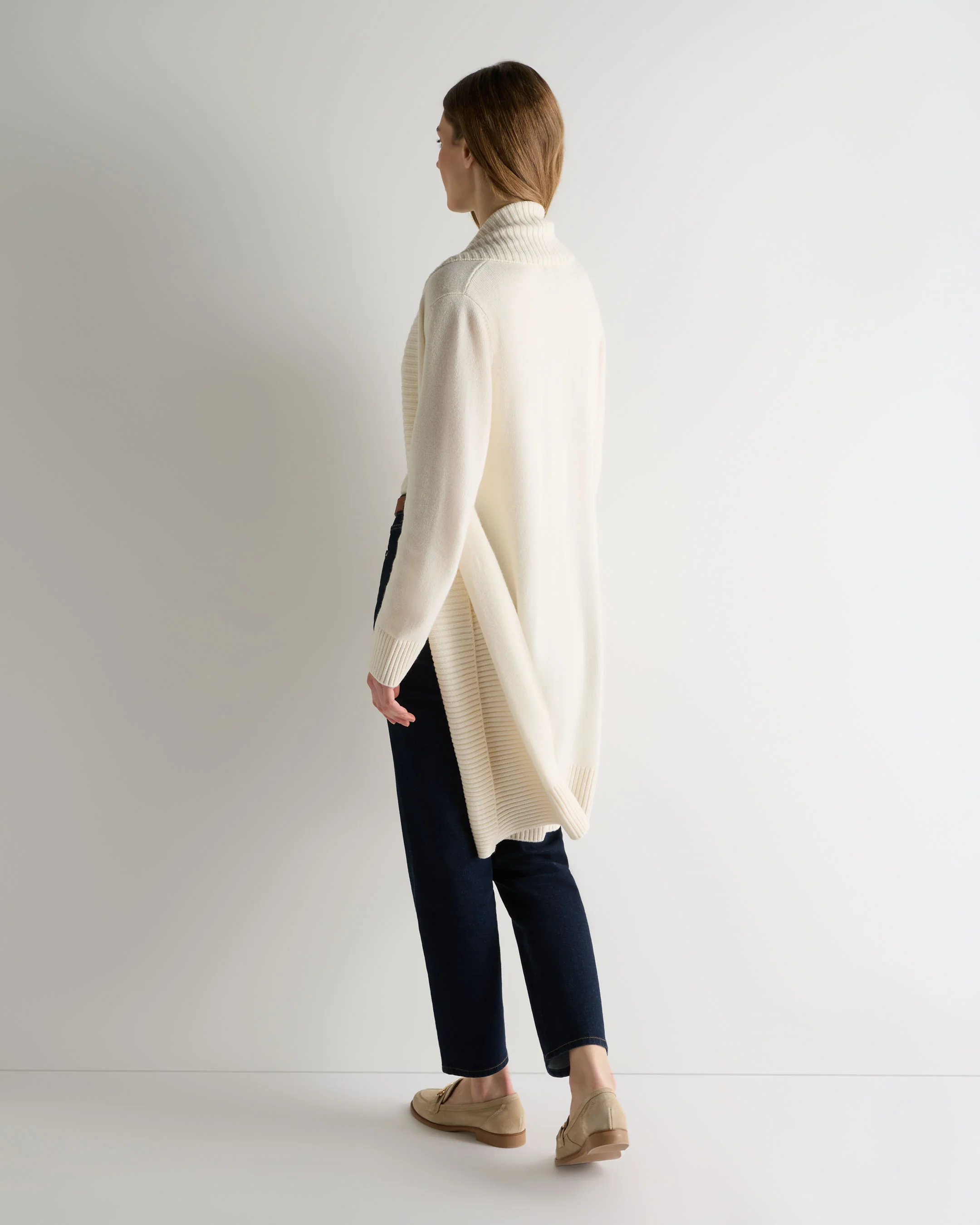 Women's Abbey Cashmere Cardigan New Ivory White - Image 4
