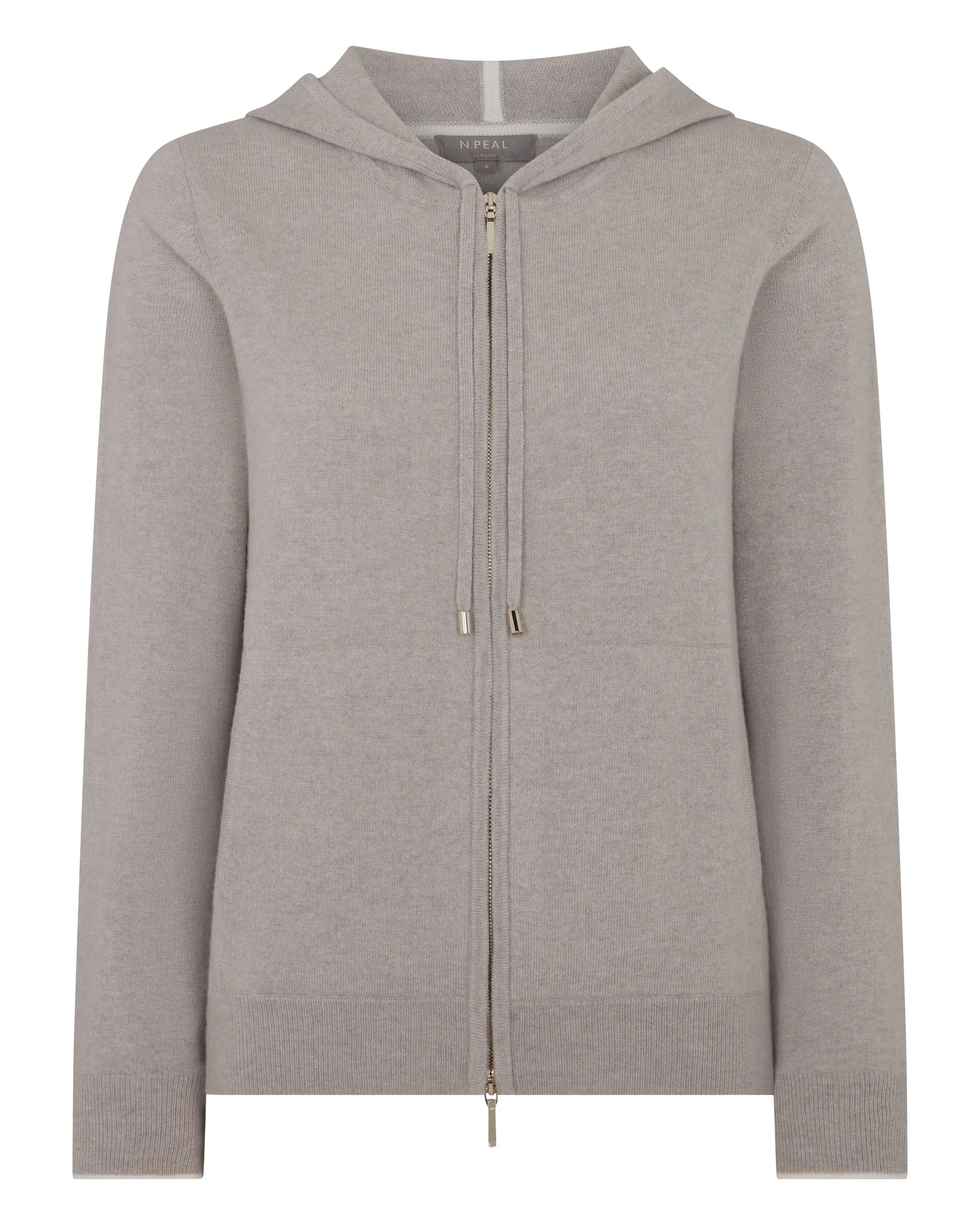 Women's Ada Cashmere Hoodie Oat Grey - Image 2