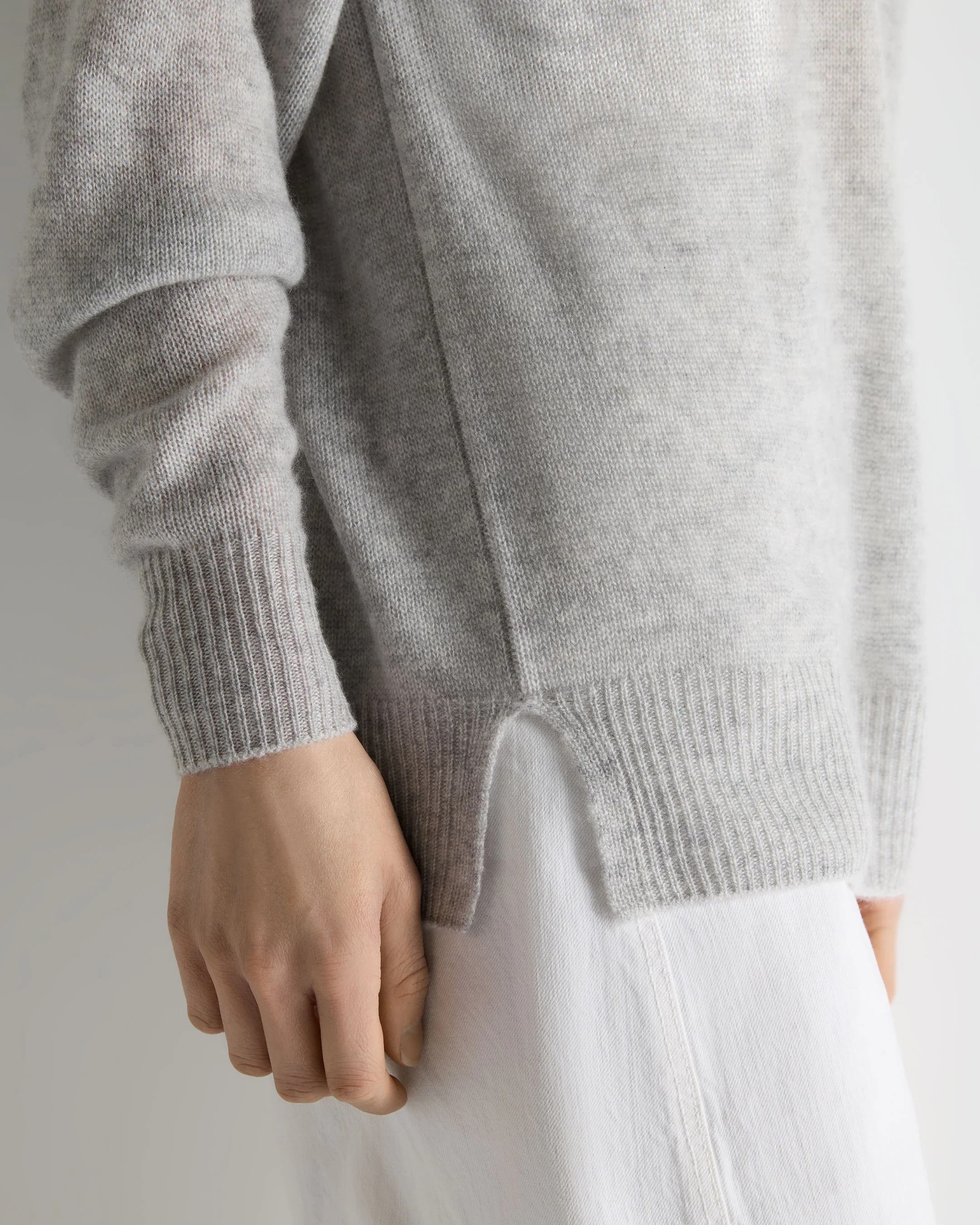 Women's Air Longline Cashmere Jumper Fumo Grey - Image 5