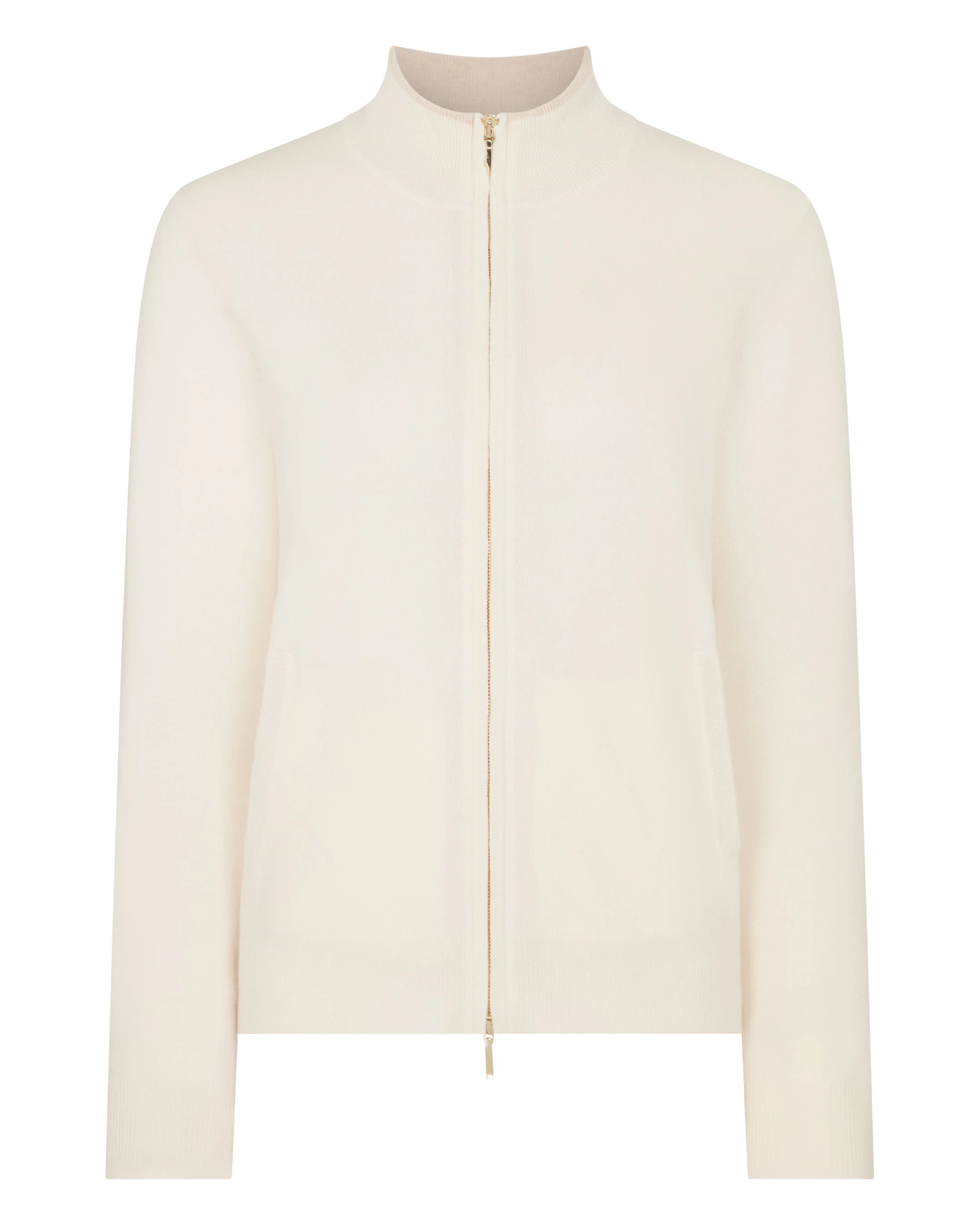 Women's Alisa Full Zip Cashmere Cardigan New Ivory White - Image 2