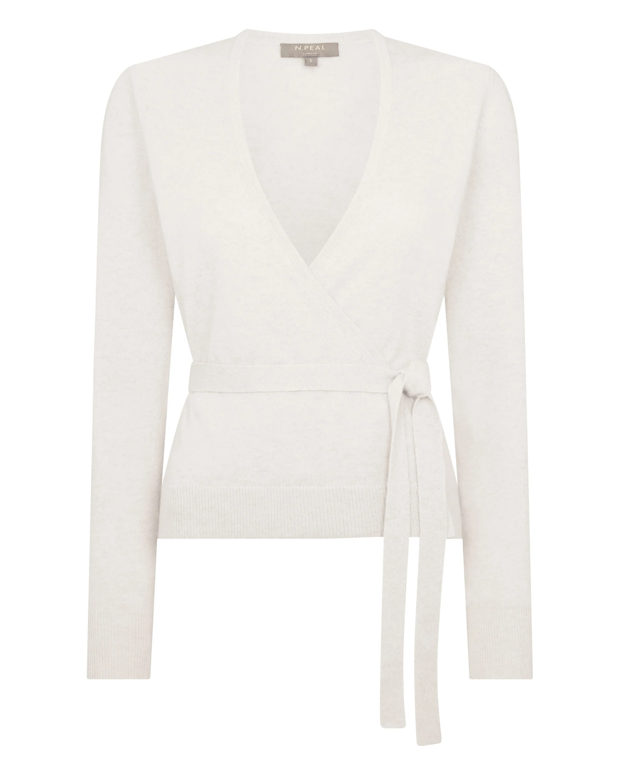 Women's Arabella Wrap Cashmere Cardigan New Ivory White - Image 2