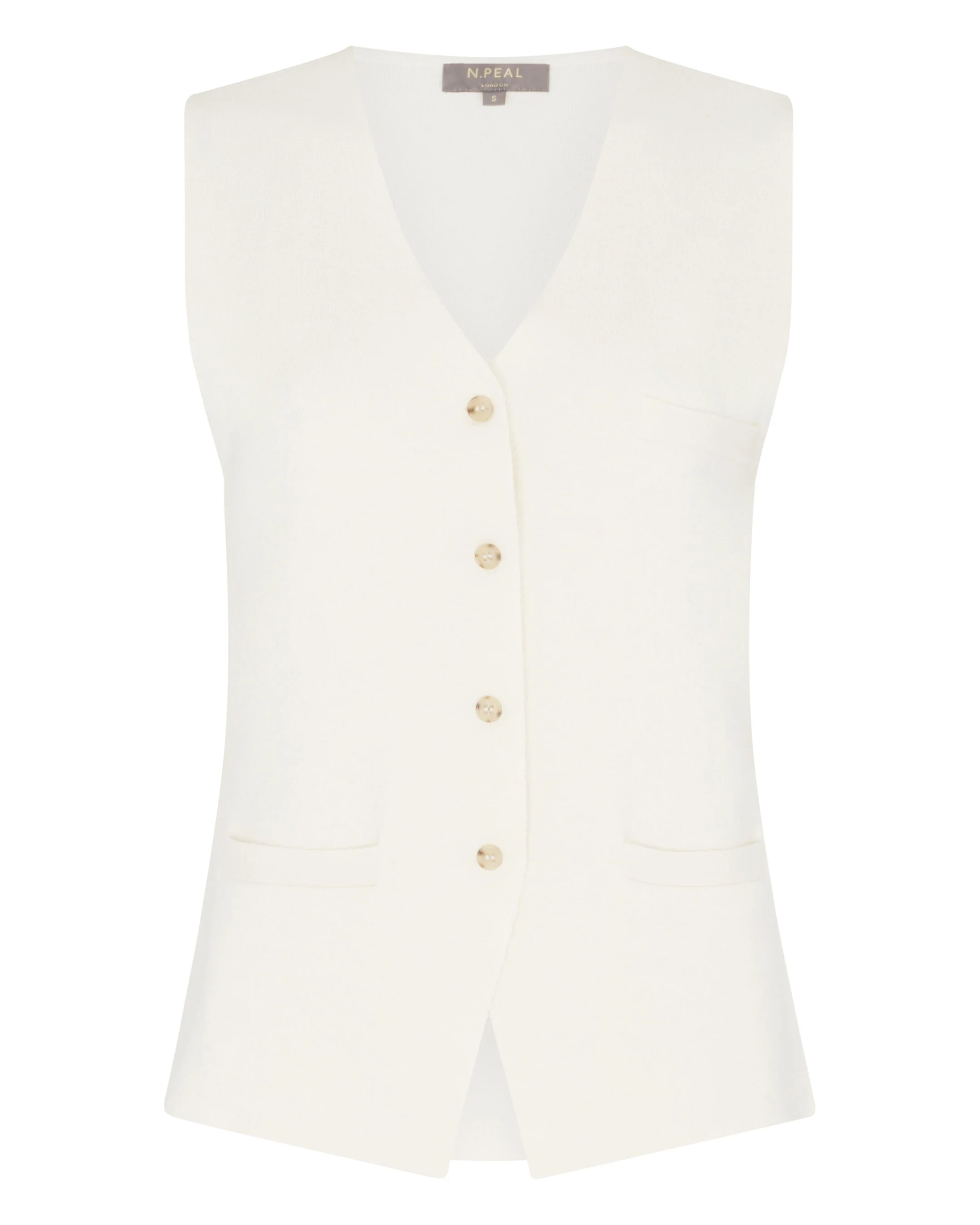 Women's Mila Cotton Cashmere Silk Waistcoat New Ivory White - Image 2