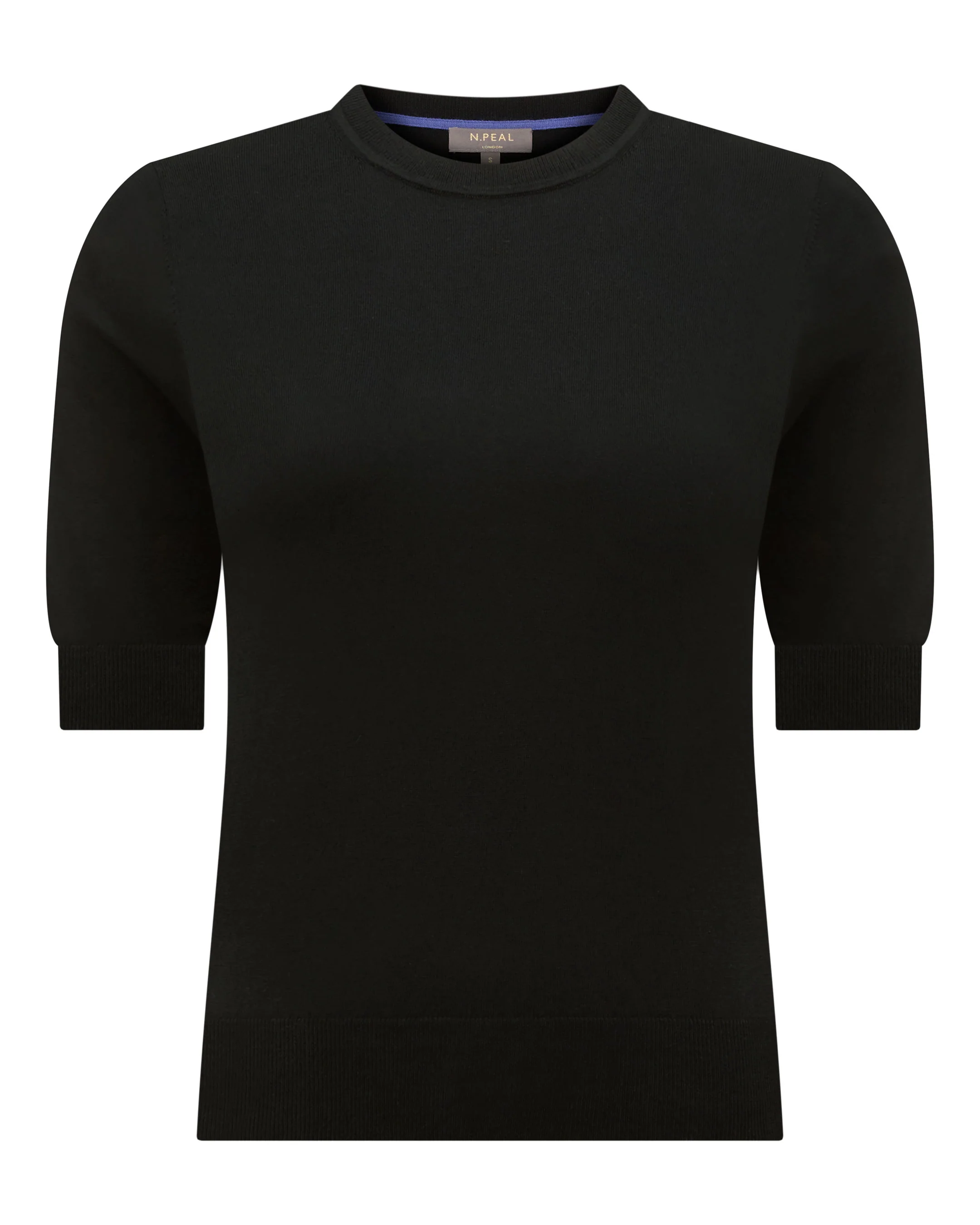 Women's Cotton Cashmere T-Shirt Black - Image 2
