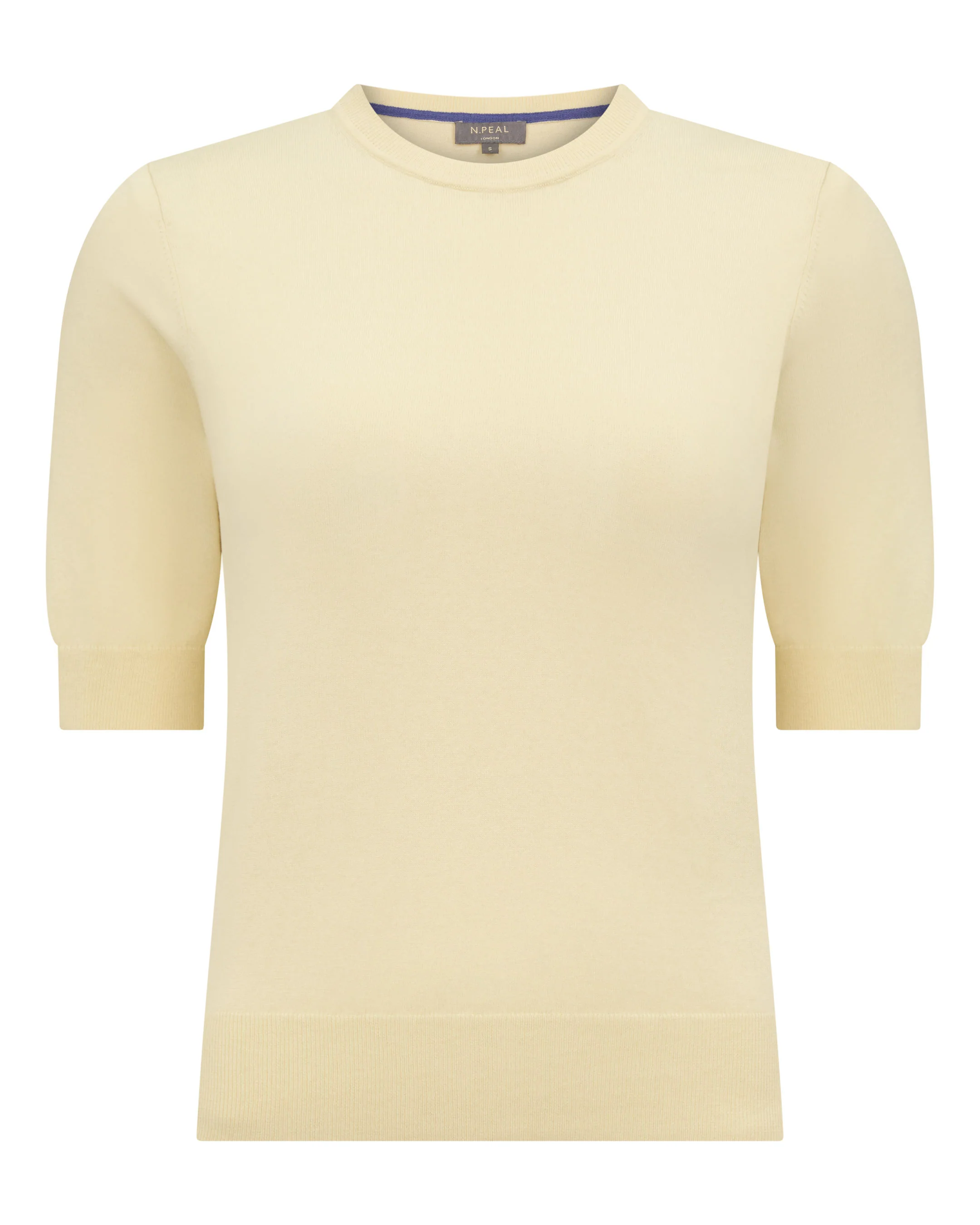 Women's Cotton Cashmere T-Shirt Lemon Yellow - Image 2