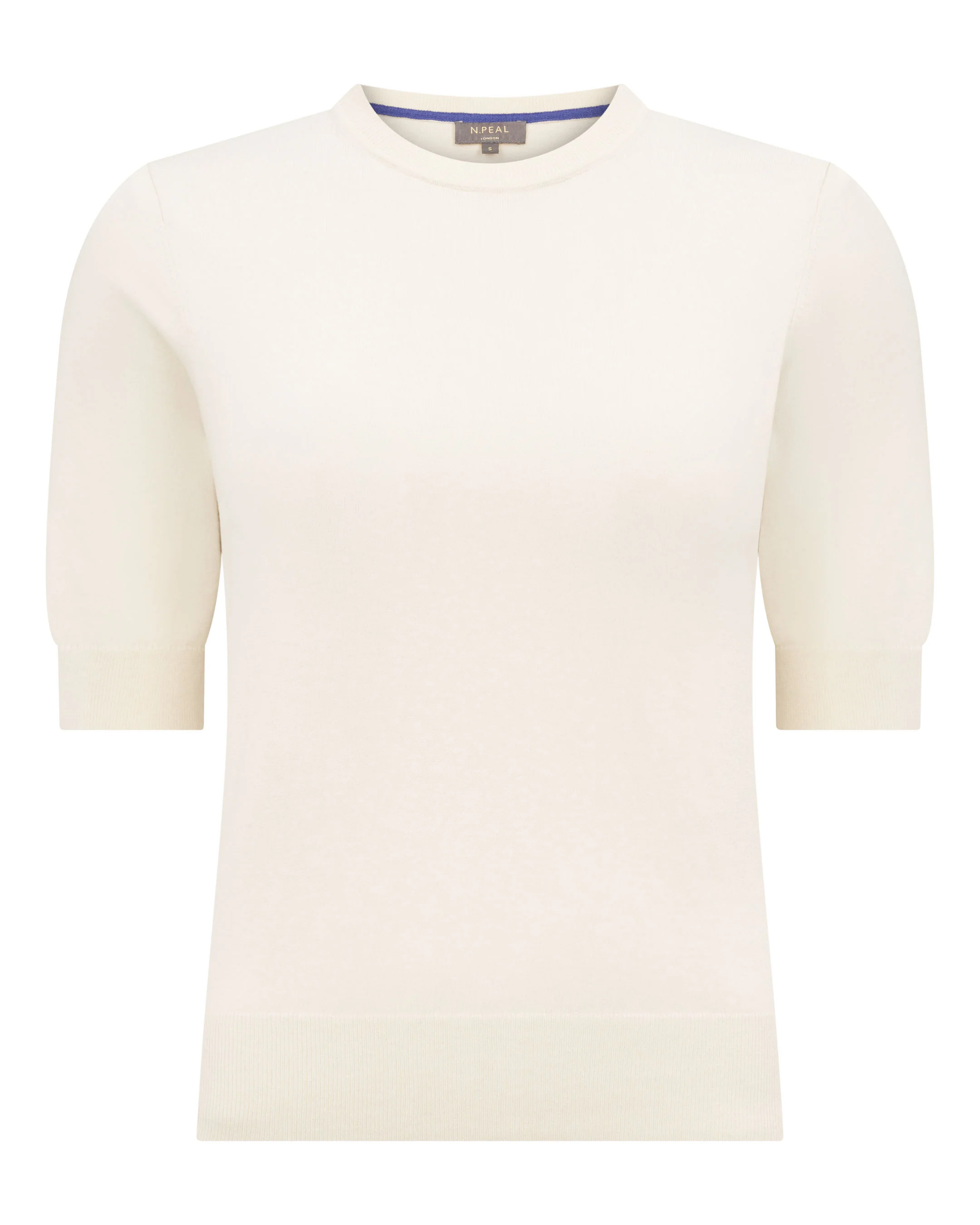 Women's Cotton Cashmere T-Shirt New Ivory White - Image 2