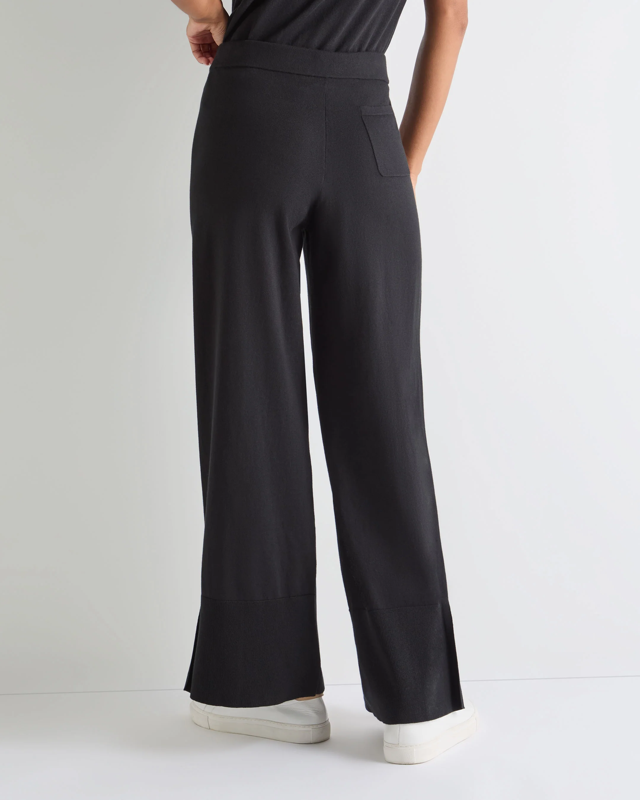Women's Cotton Cashmere Trouser Black - Image 4