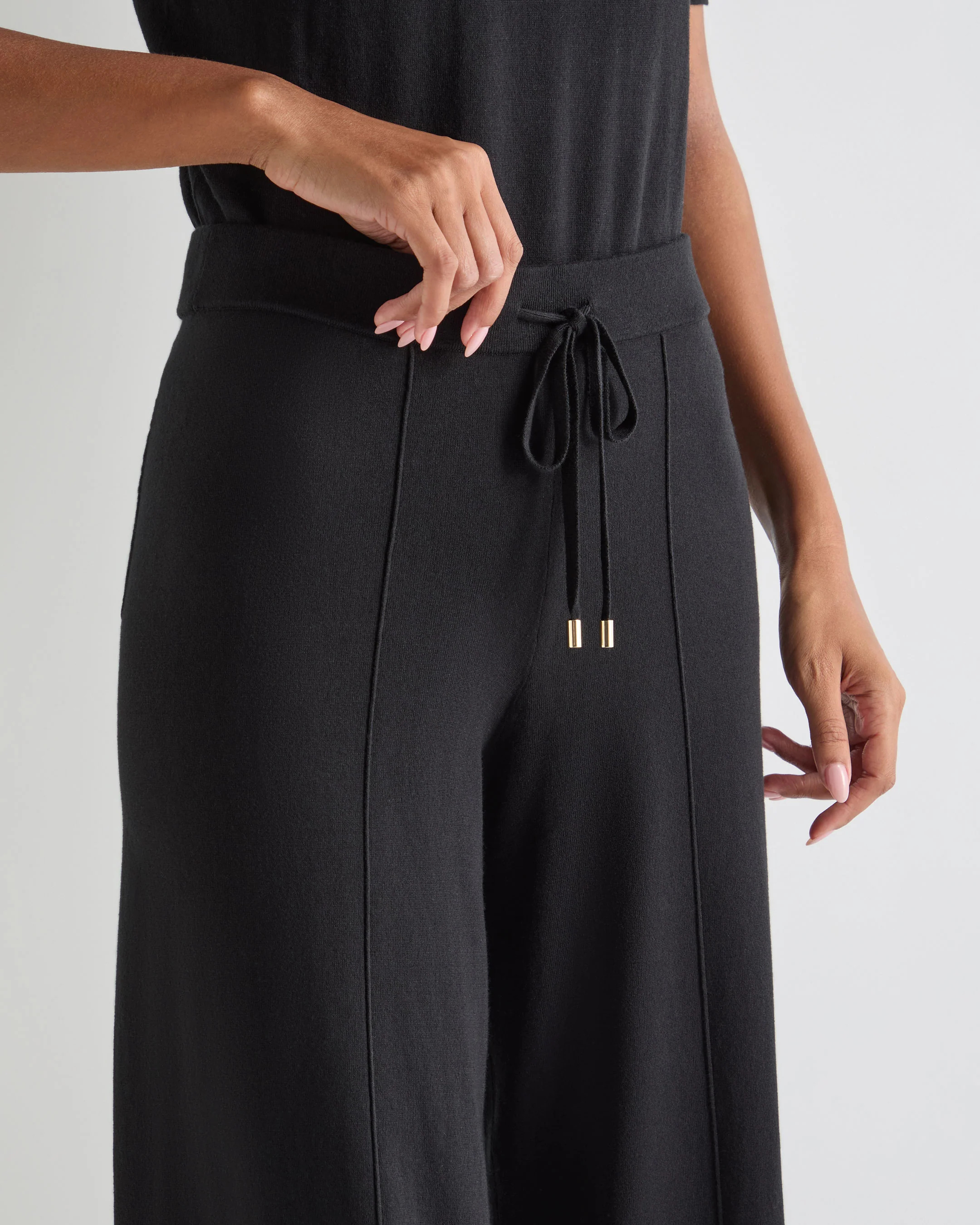 Women's Cotton Cashmere Trouser Black - Image 5