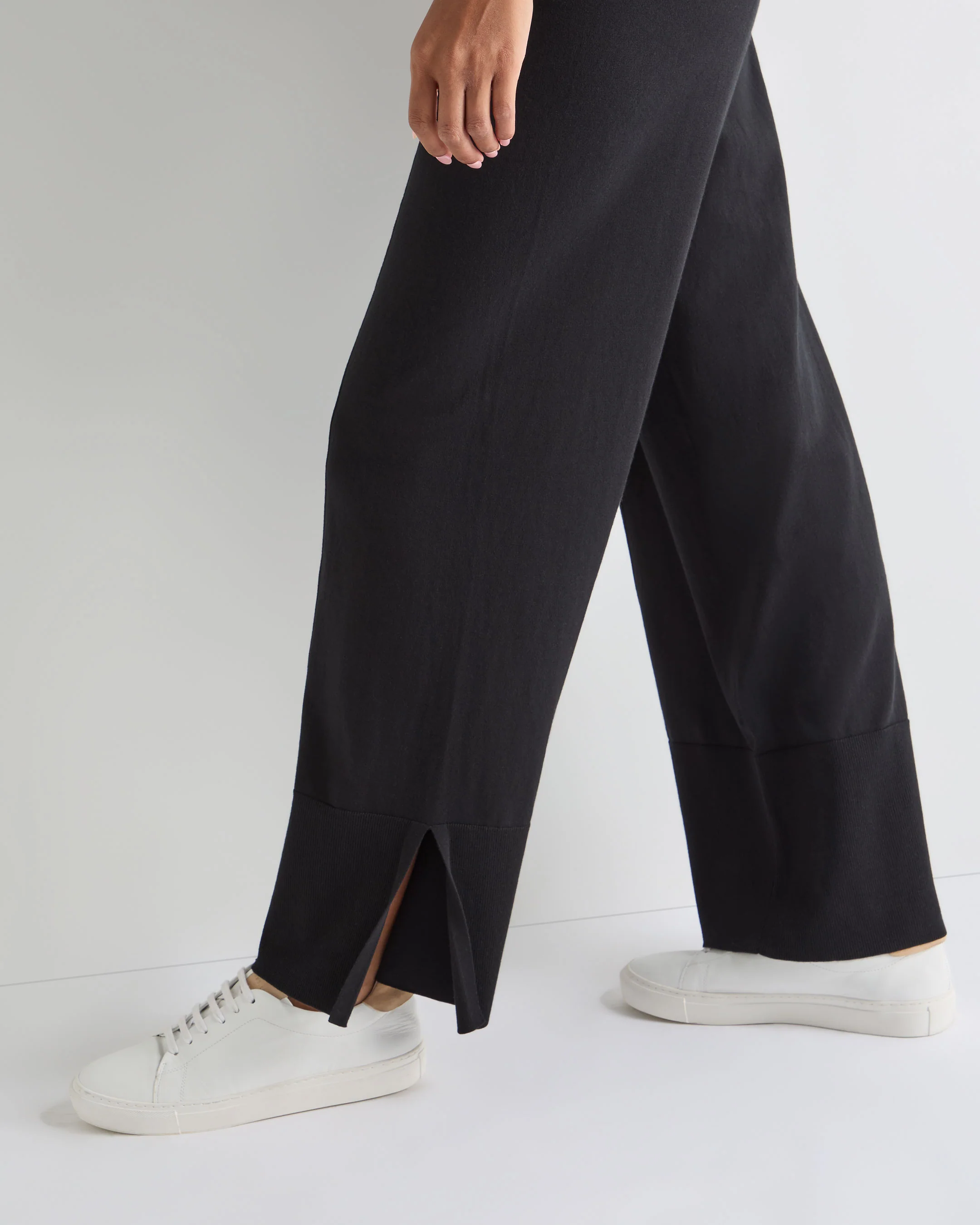 Women's Cotton Cashmere Trouser Black - Image 6