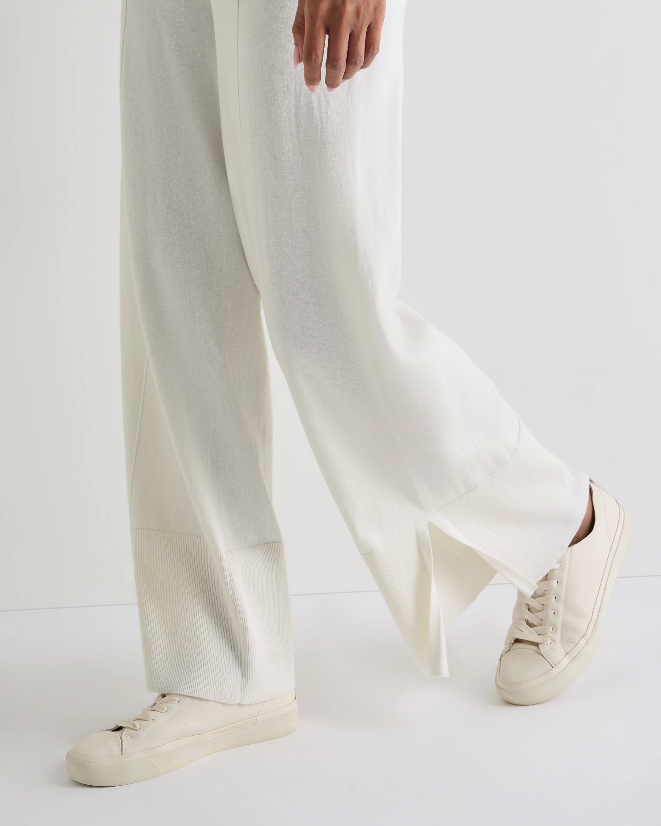 Women's Cotton Cashmere Trouser New Ivory White - Image 6