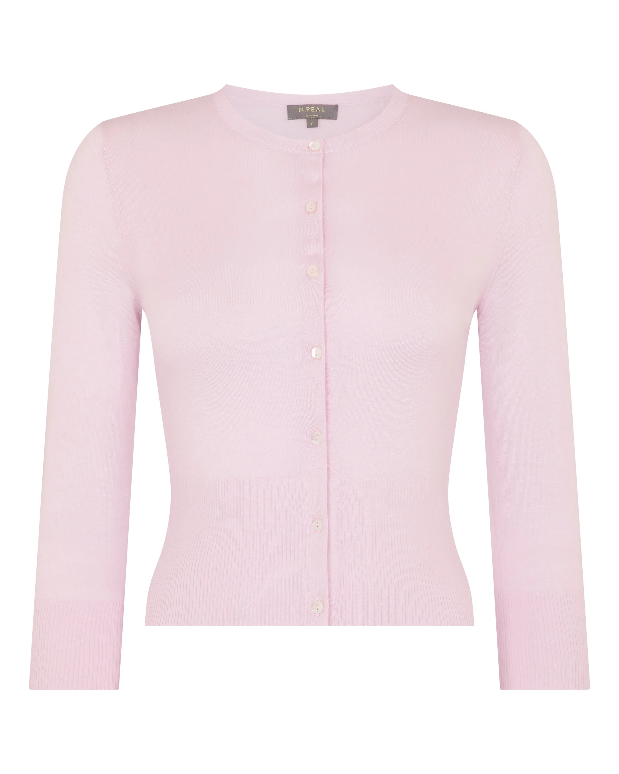 Women's Darcie Superfine Cashmere Cropped Cardigan Rosewater Pink - Image 2