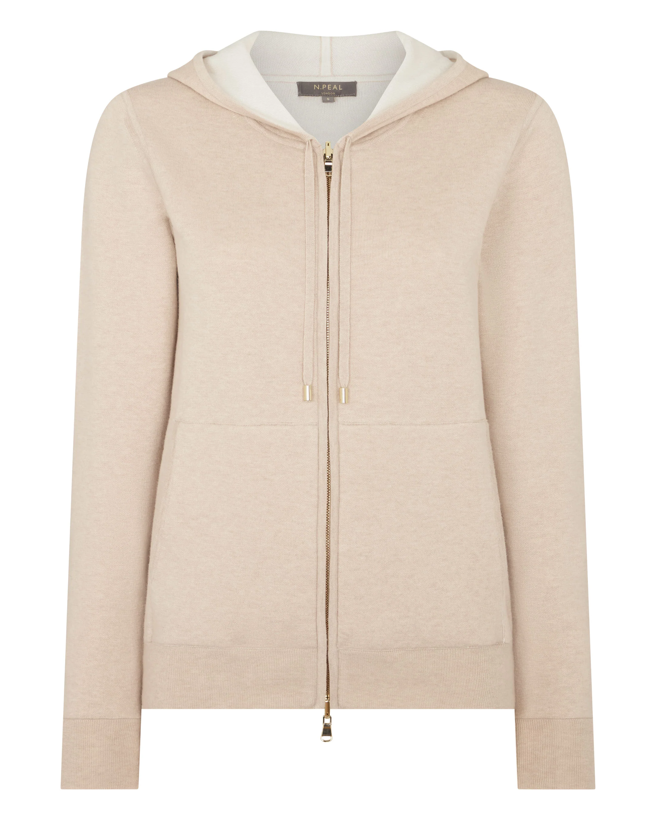 Women's Double Faced Cotton Blend Hoodie Sandstone Brown - Image 2