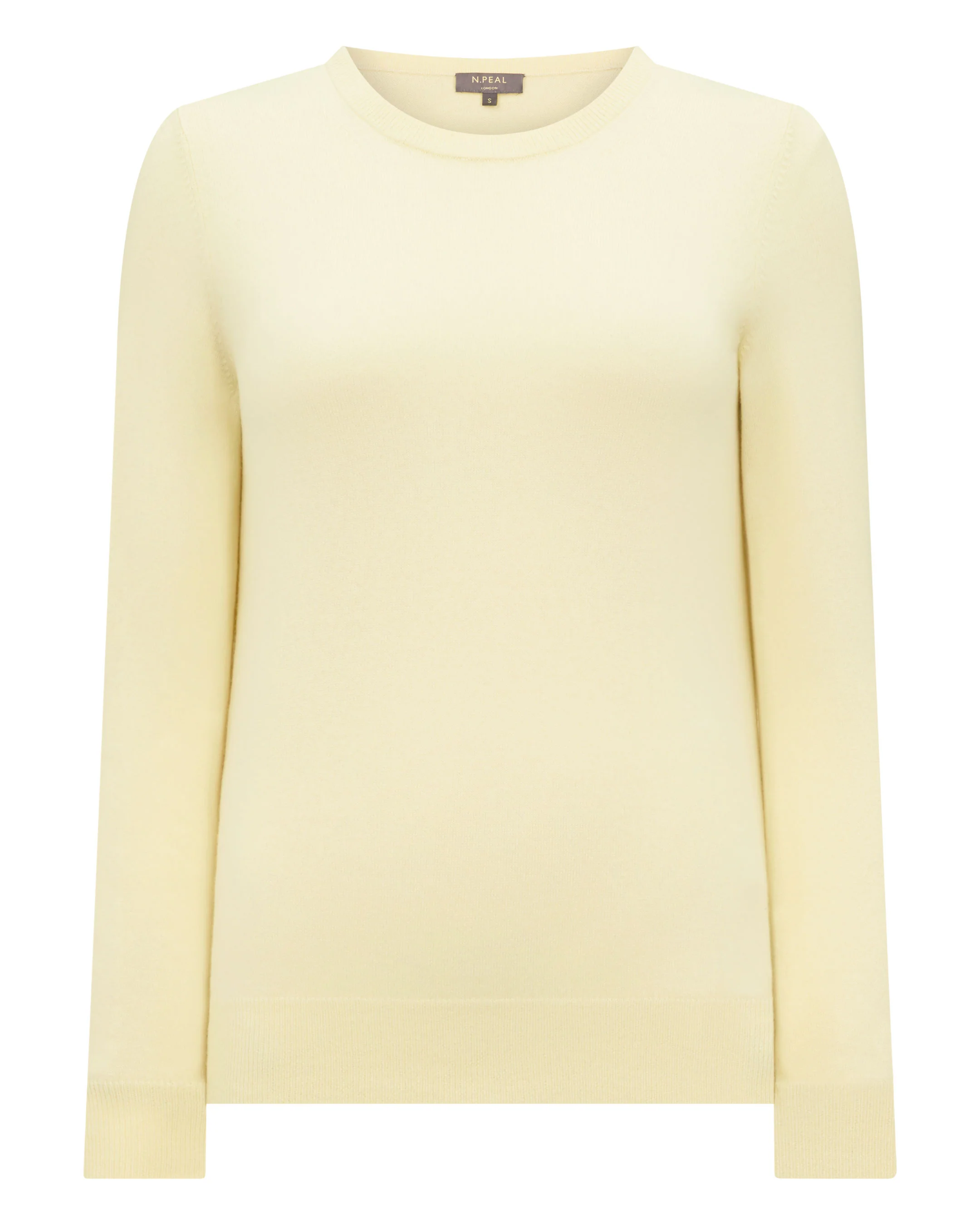 Women's Evie Classic Round Neck Cashmere Jumper Butter Yellow - Image 2