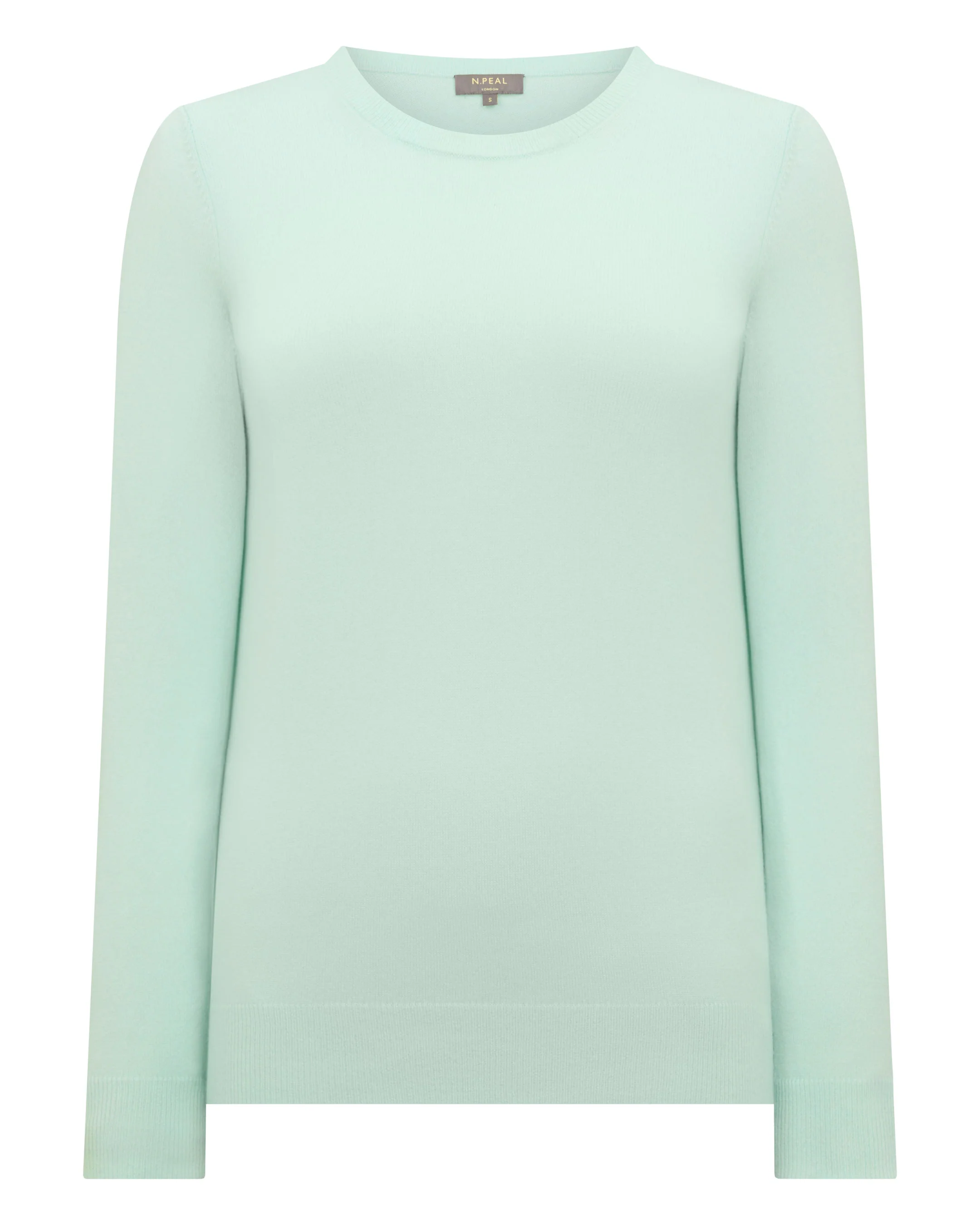 Women's Evie Classic Round Neck Cashmere Jumper Mint Green - Image 2