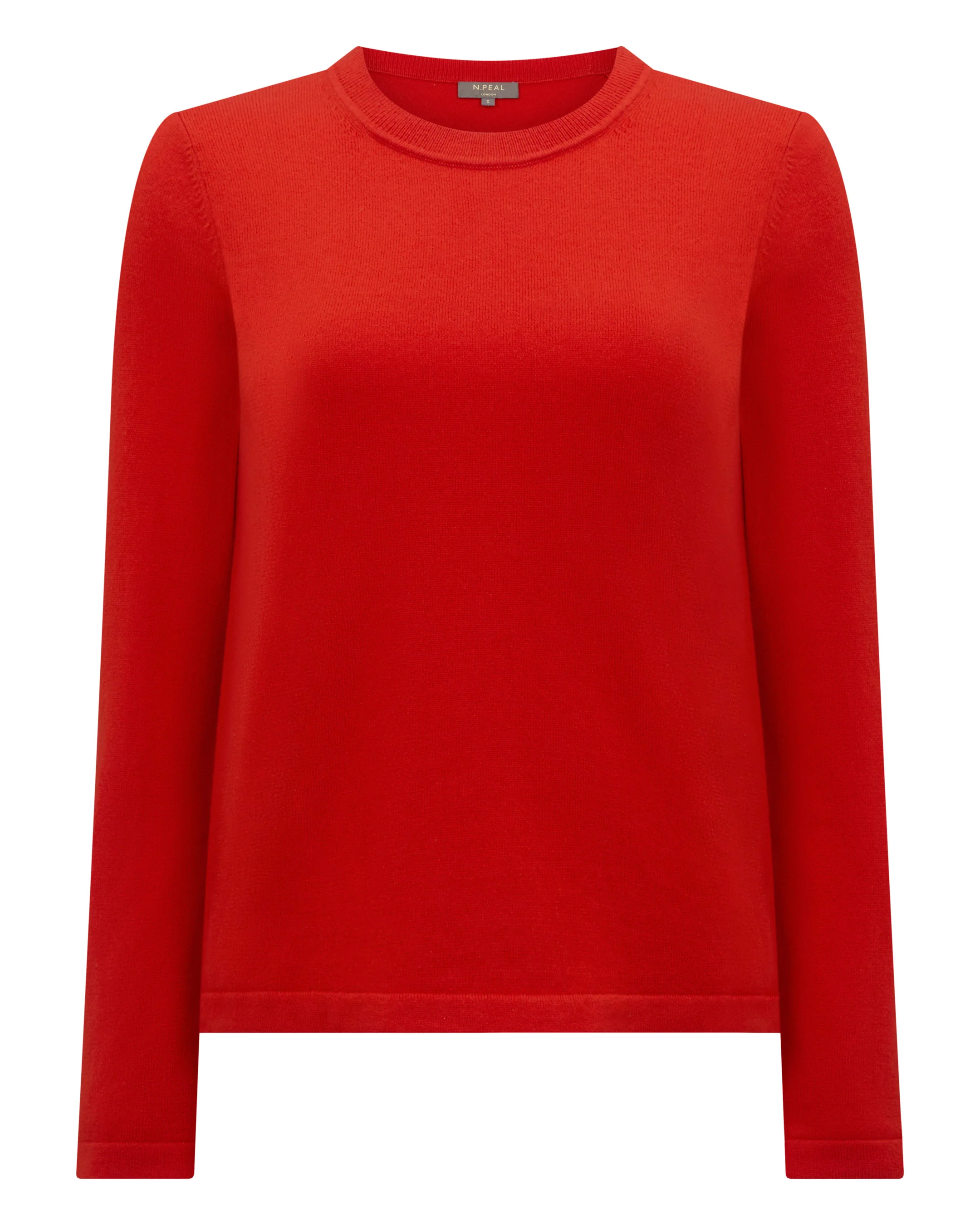 Women's Hallie Round Neck Cashmere Jumper Tomato Red - Image 2
