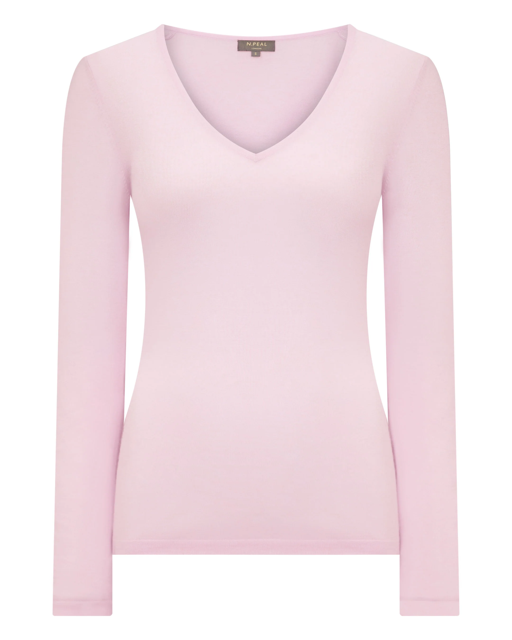 Women's Imogen Superfine Cashmere V Neck Jumper Rosewater Pink - Image 2