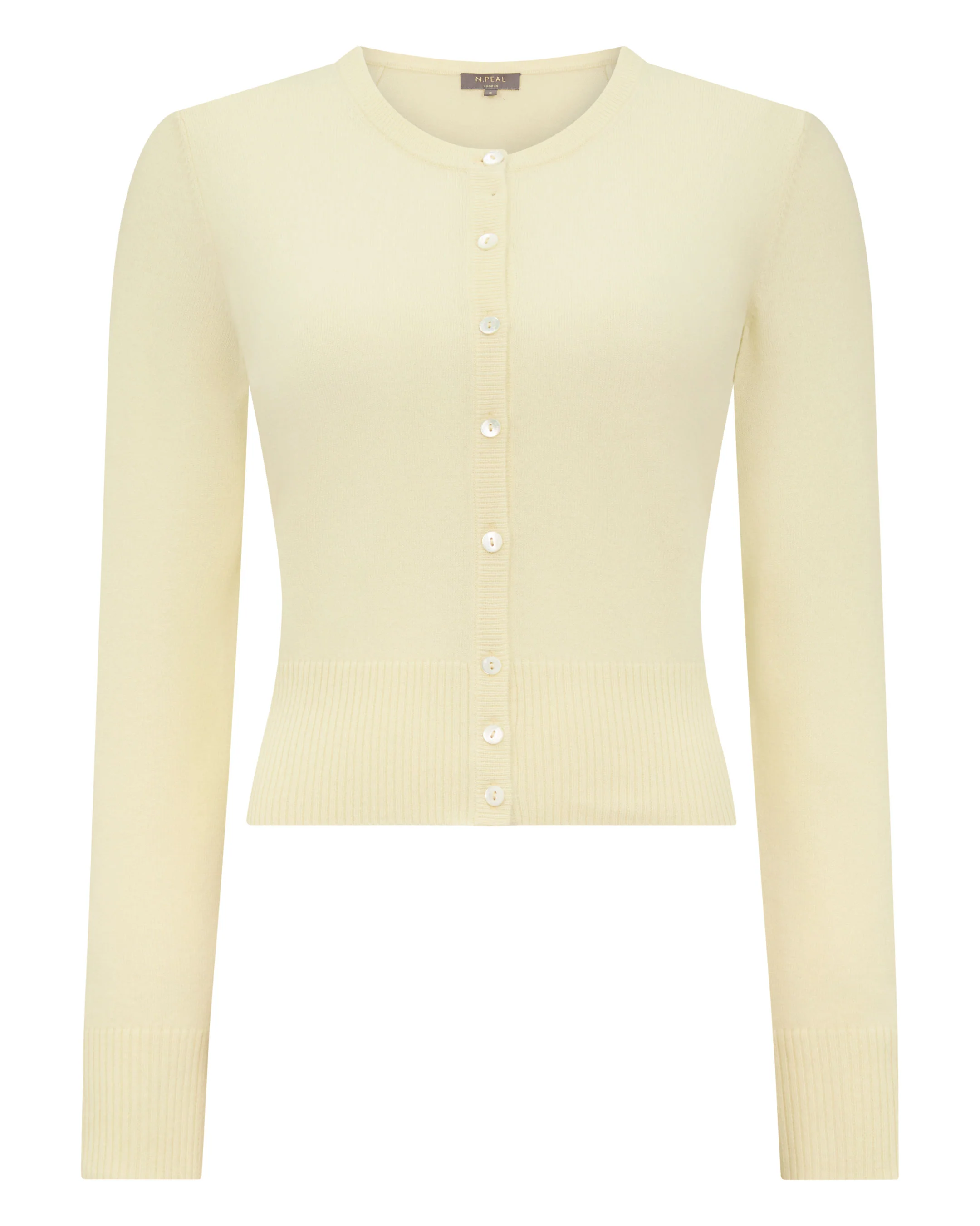 Women's Ivy Cropped Cashmere Cardigan Butter Yellow - Image 2