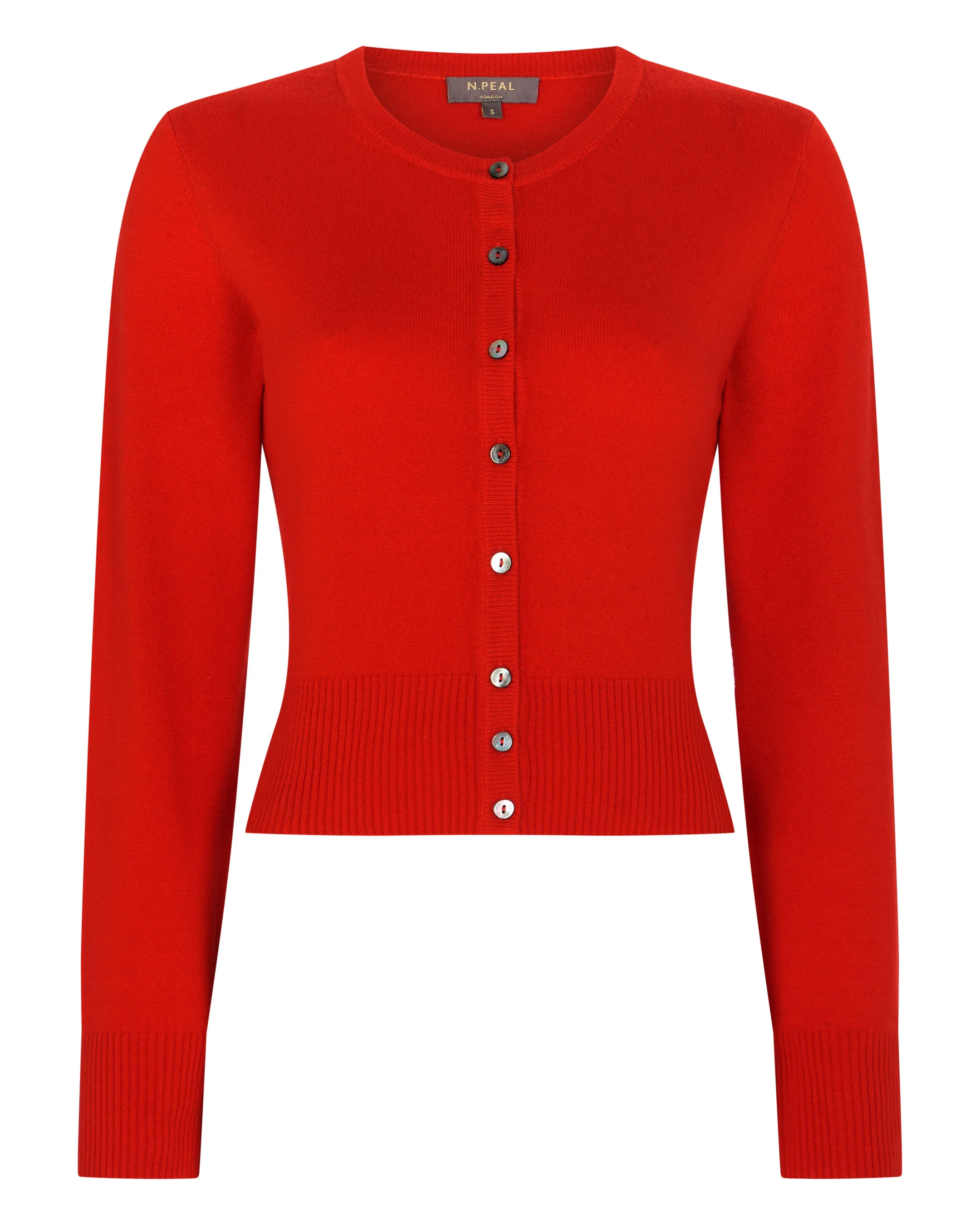 Women's Ivy Cropped Cashmere Cardigan Tomato Red - Image 2