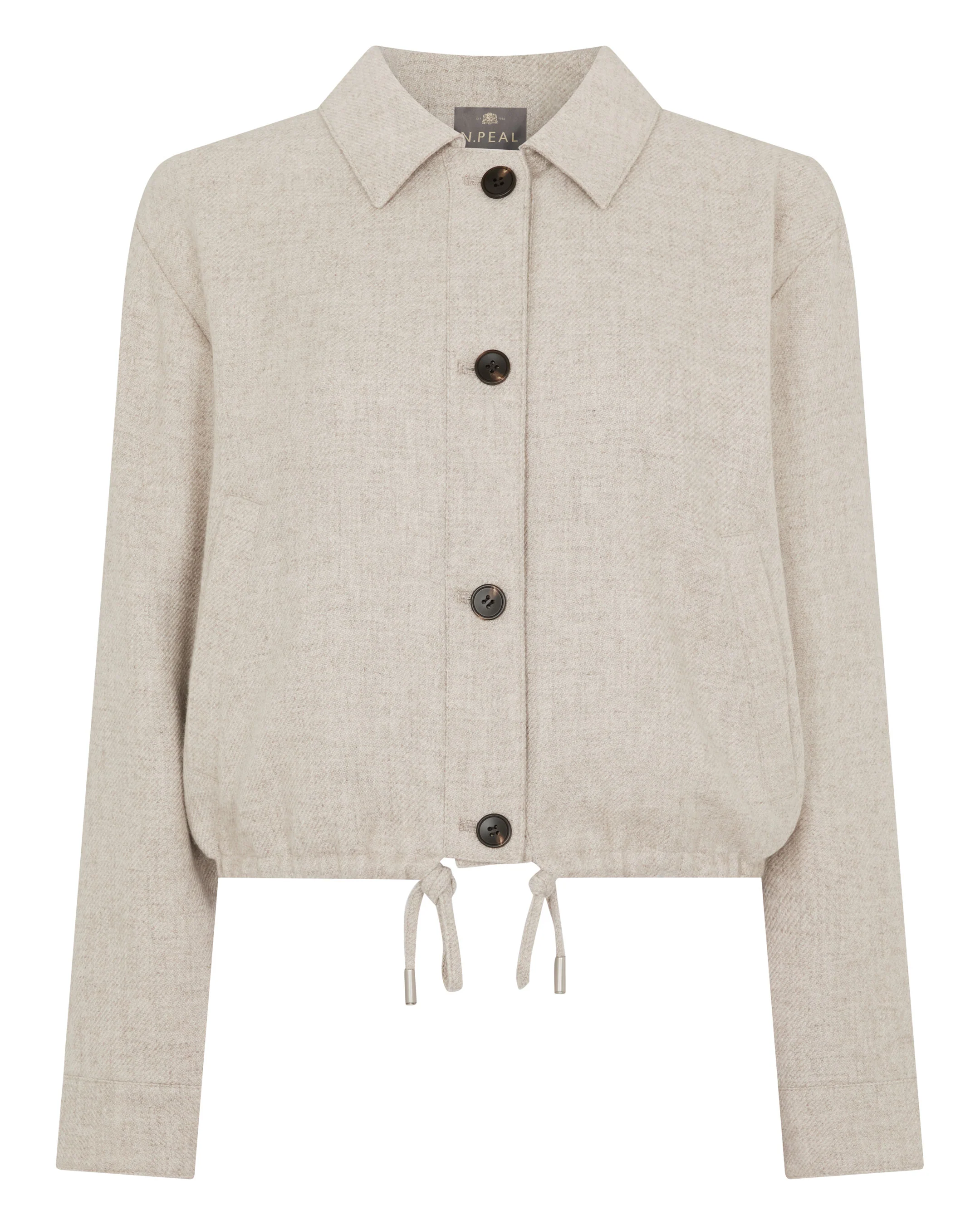 Women's Lilia Woven Cashmere Jacket Beige Brown - Image 2