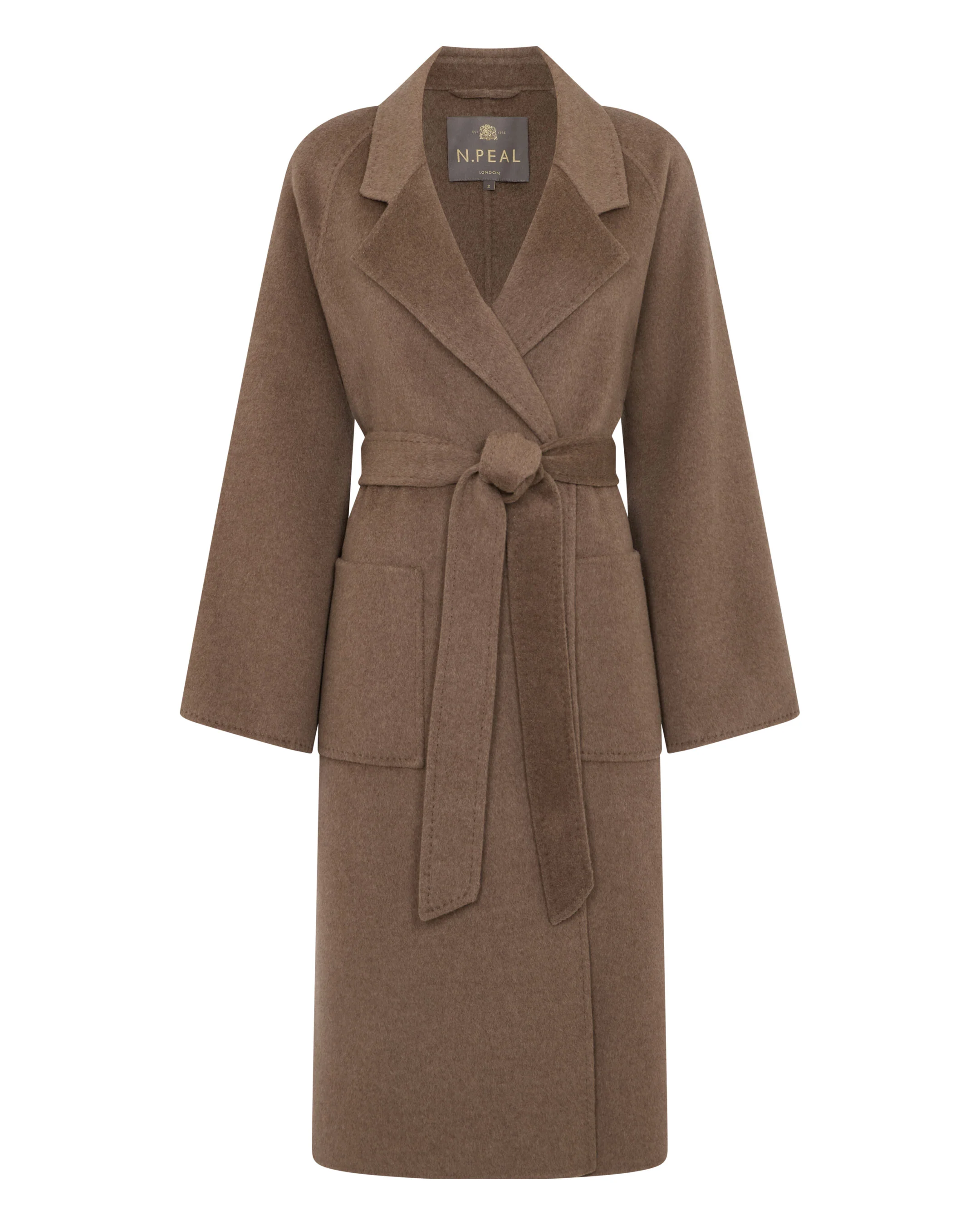 Women's Longline Woven Coat Brown - Image 2