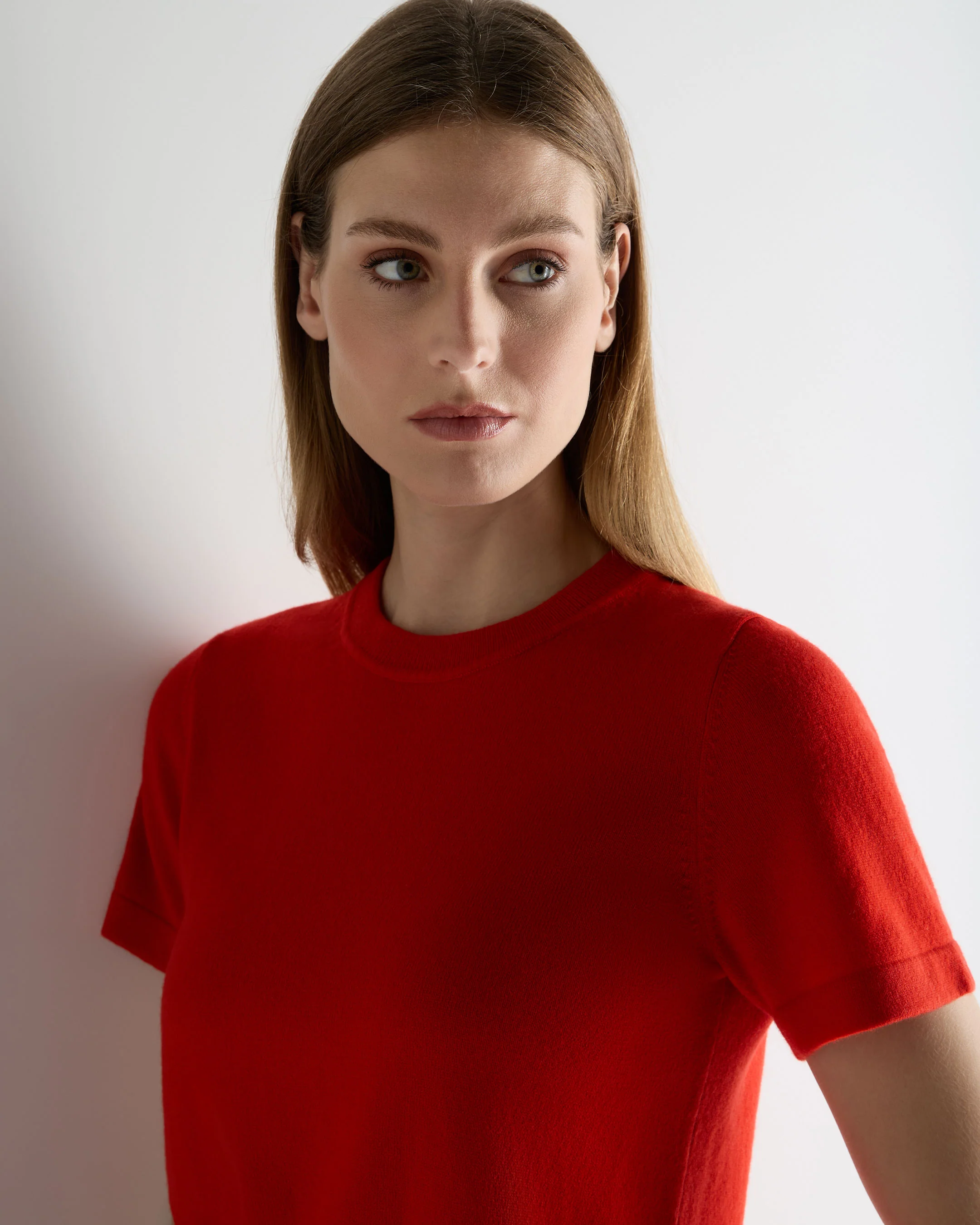 Women's Lottie Cashmere T-Shirt Tomato Red - Image 5