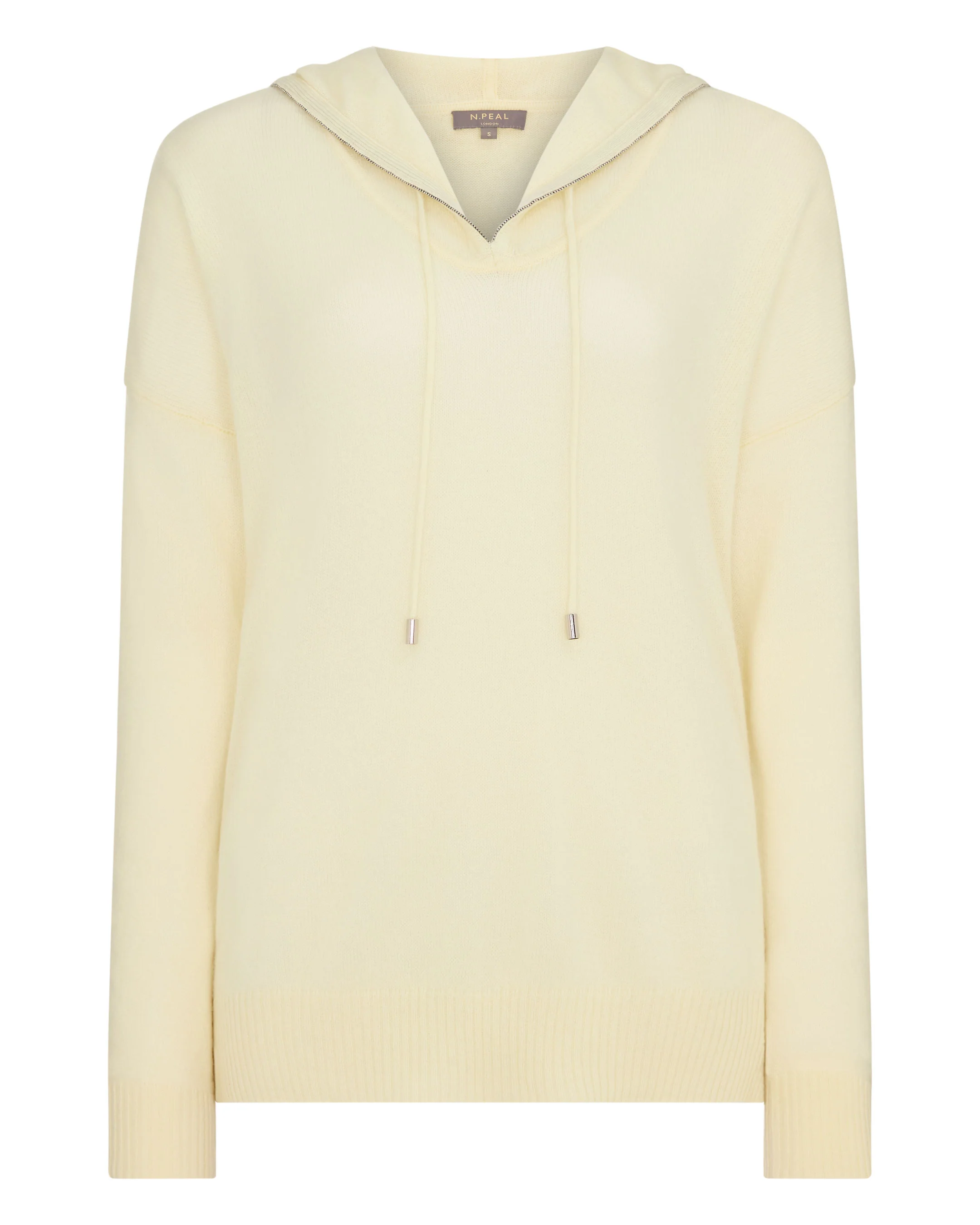Women's Maya Metal Trim Cashmere Hoodie Butter Yellow - Image 2