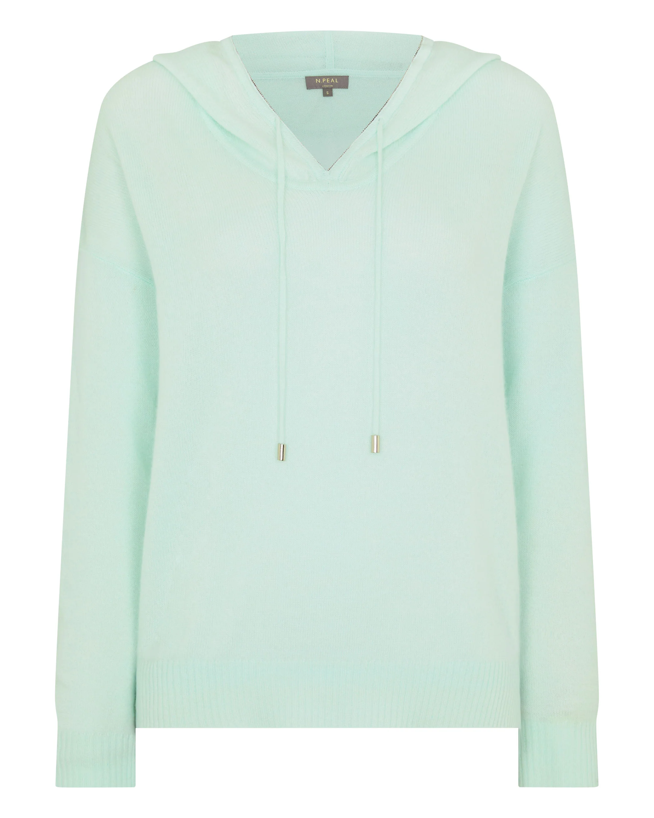 Women's Maya Metal Trim Cashmere Hoodie Mint Green - Image 2