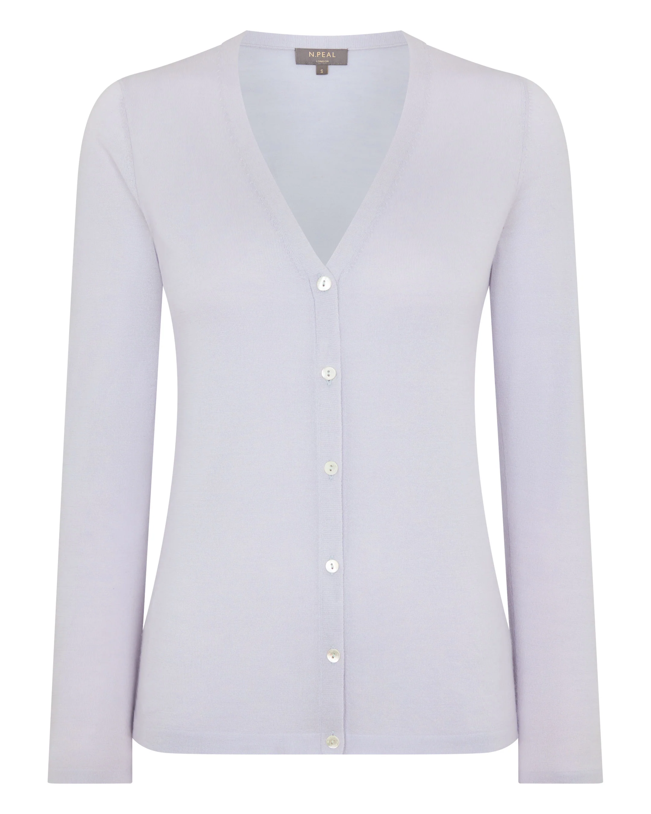 Women's Mia Superfine Cashmere V Neck Cardigan Lavender Purple - Image 2