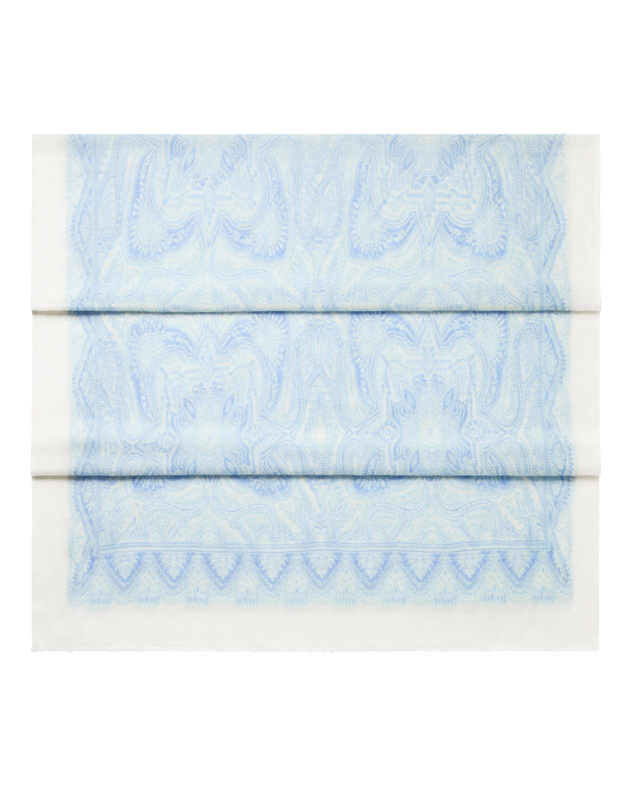 Women's Paisley Cashmere Pashmina Sea Mist Blue