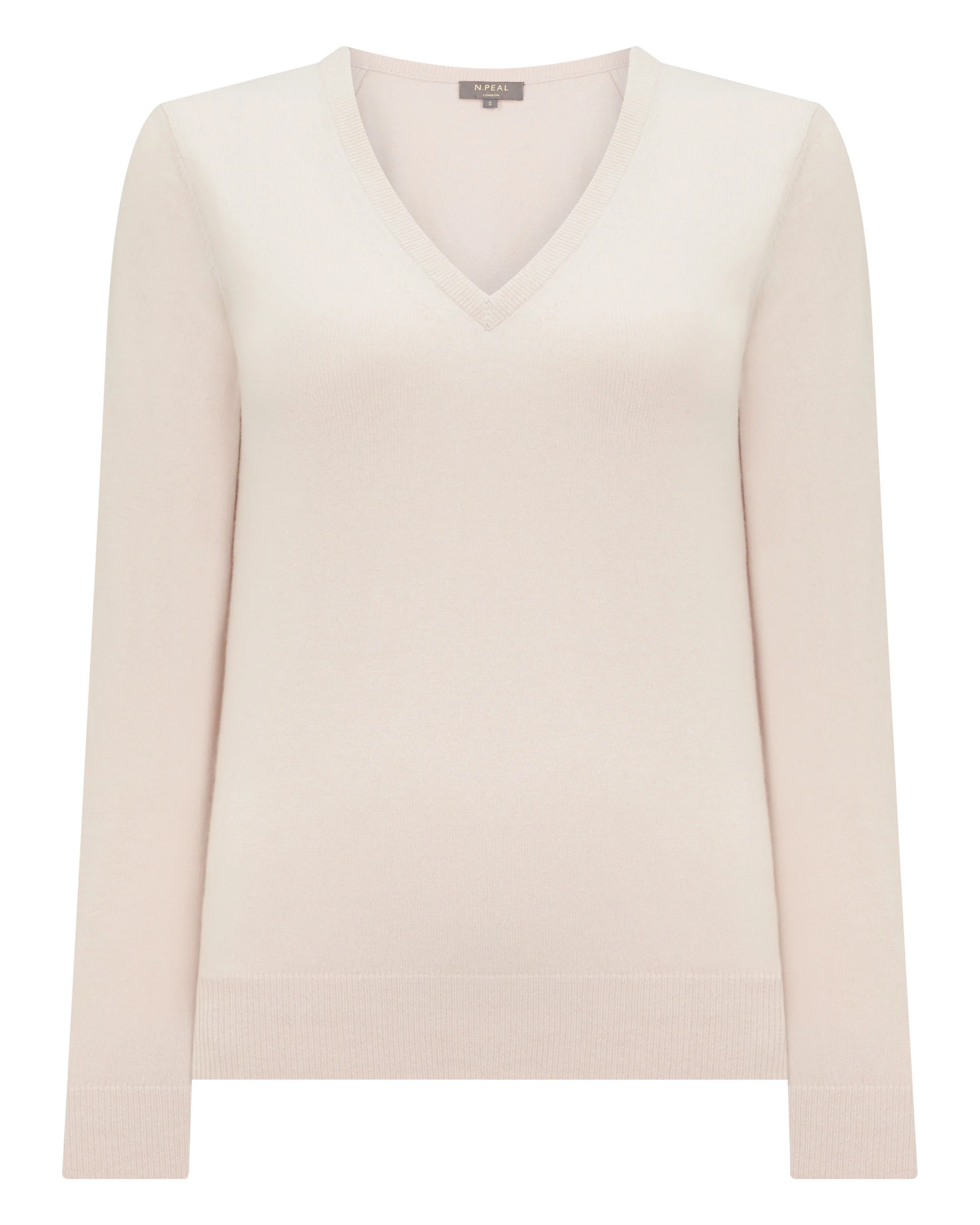 Women's Phoebe V Neck Cashmere Jumper Dove Pink - Image 2