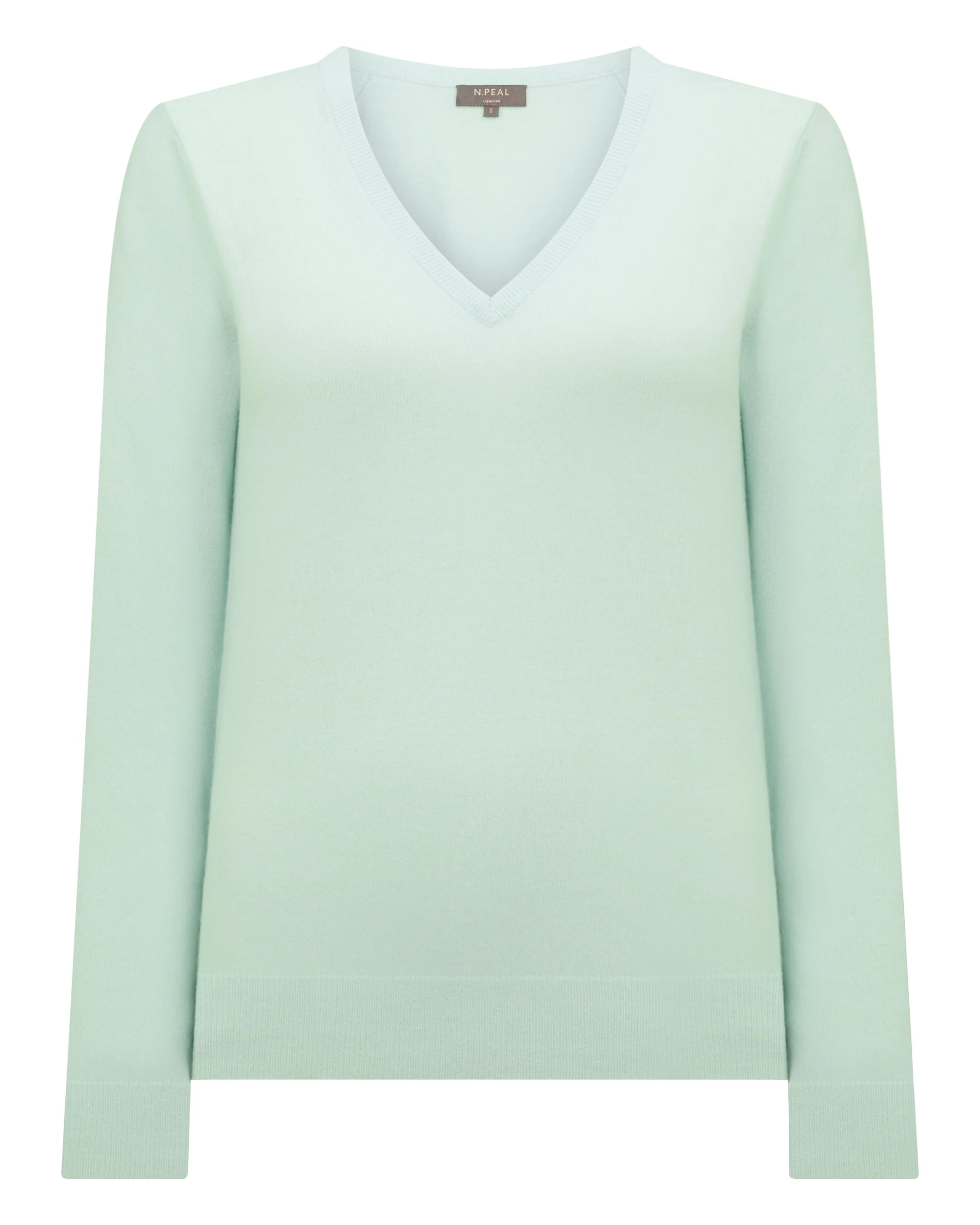 Women's Phoebe V Neck Cashmere Jumper Mint Green - Image 2