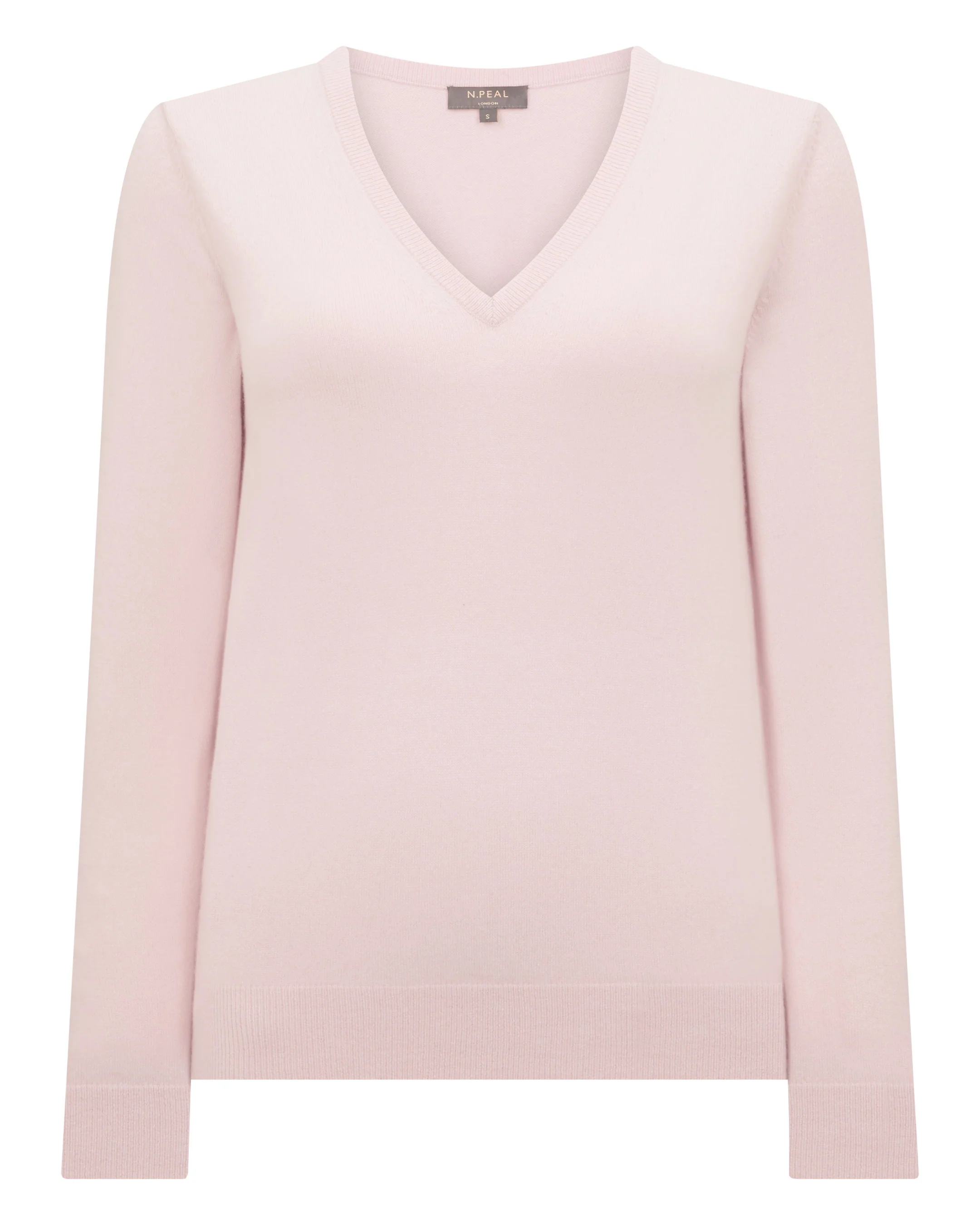 Women's Phoebe V Neck Cashmere Jumper Powder Pink - Image 2