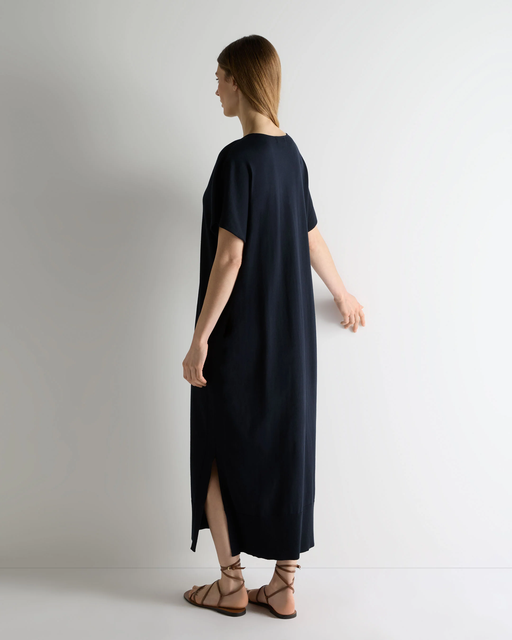 Women's Relaxed Jersey Dress Navy Blue - Image 4