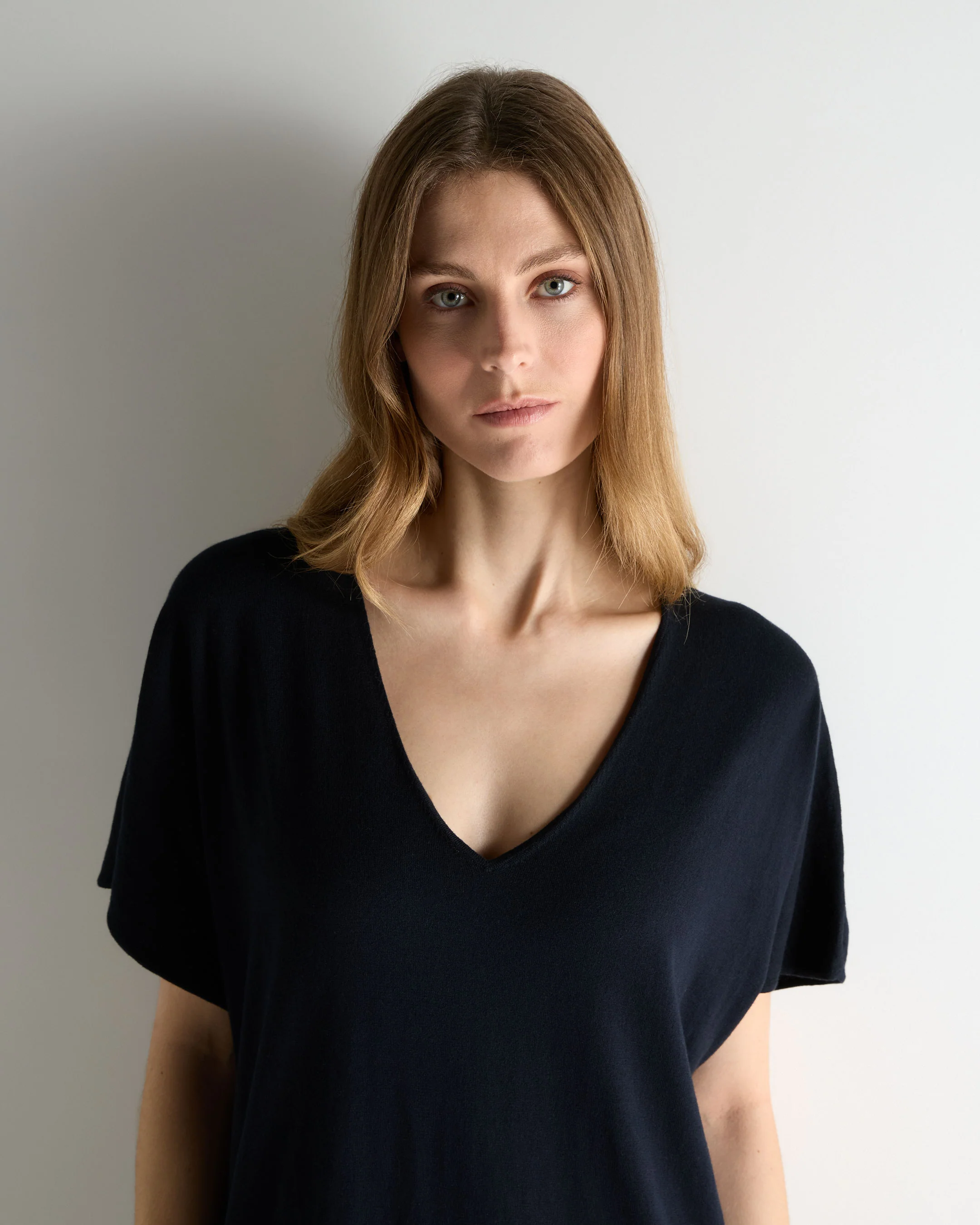Women's Relaxed Jersey Dress Navy Blue - Image 5