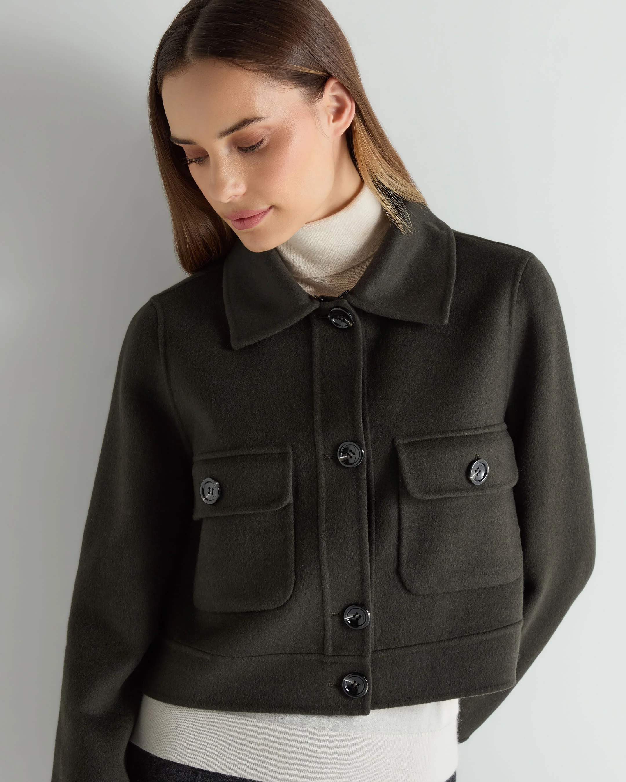 Women's Rosie Rex Collared Jacket Green - Image 5