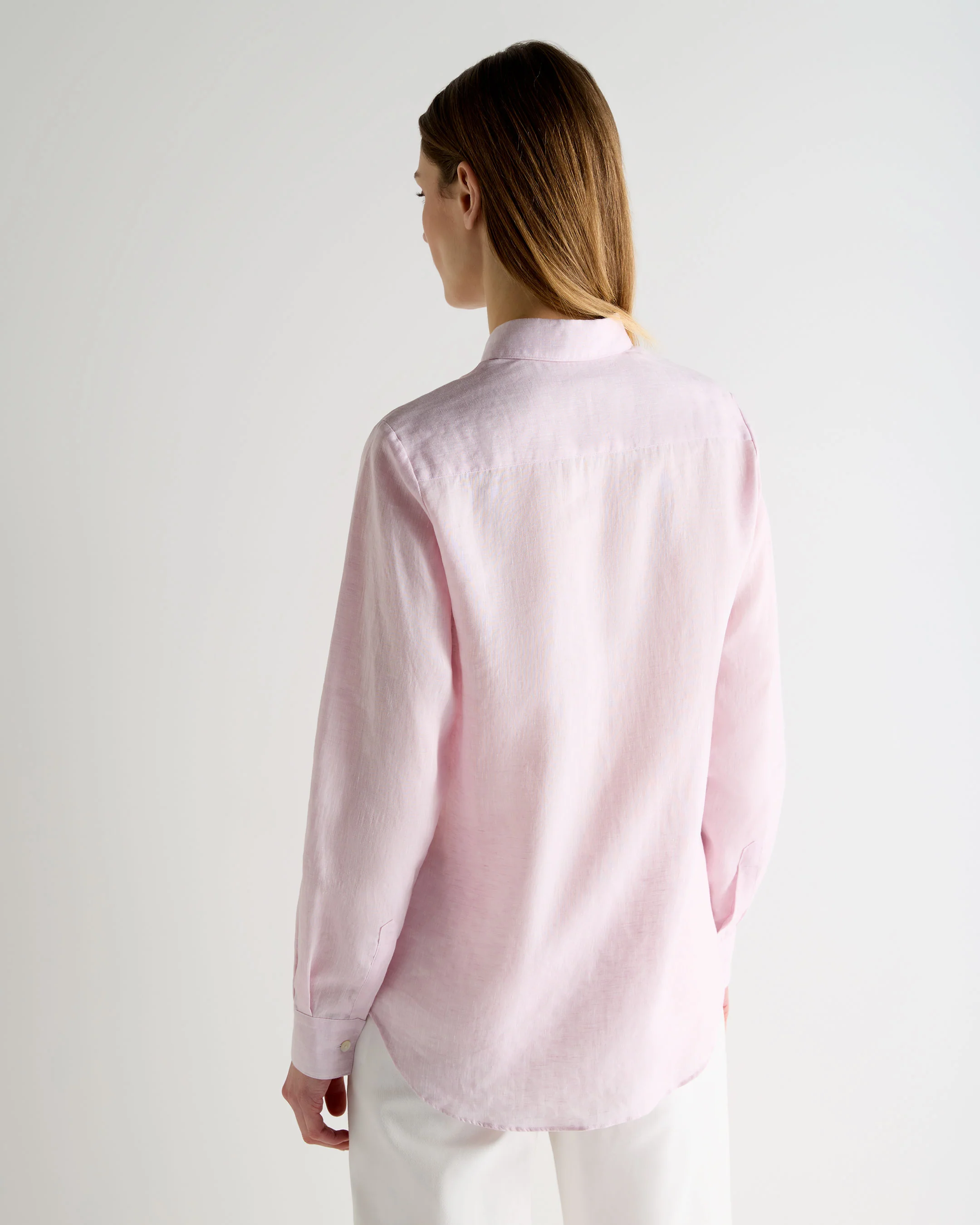Women's Rochelle Linen Shirt Rose Pink - Image 4