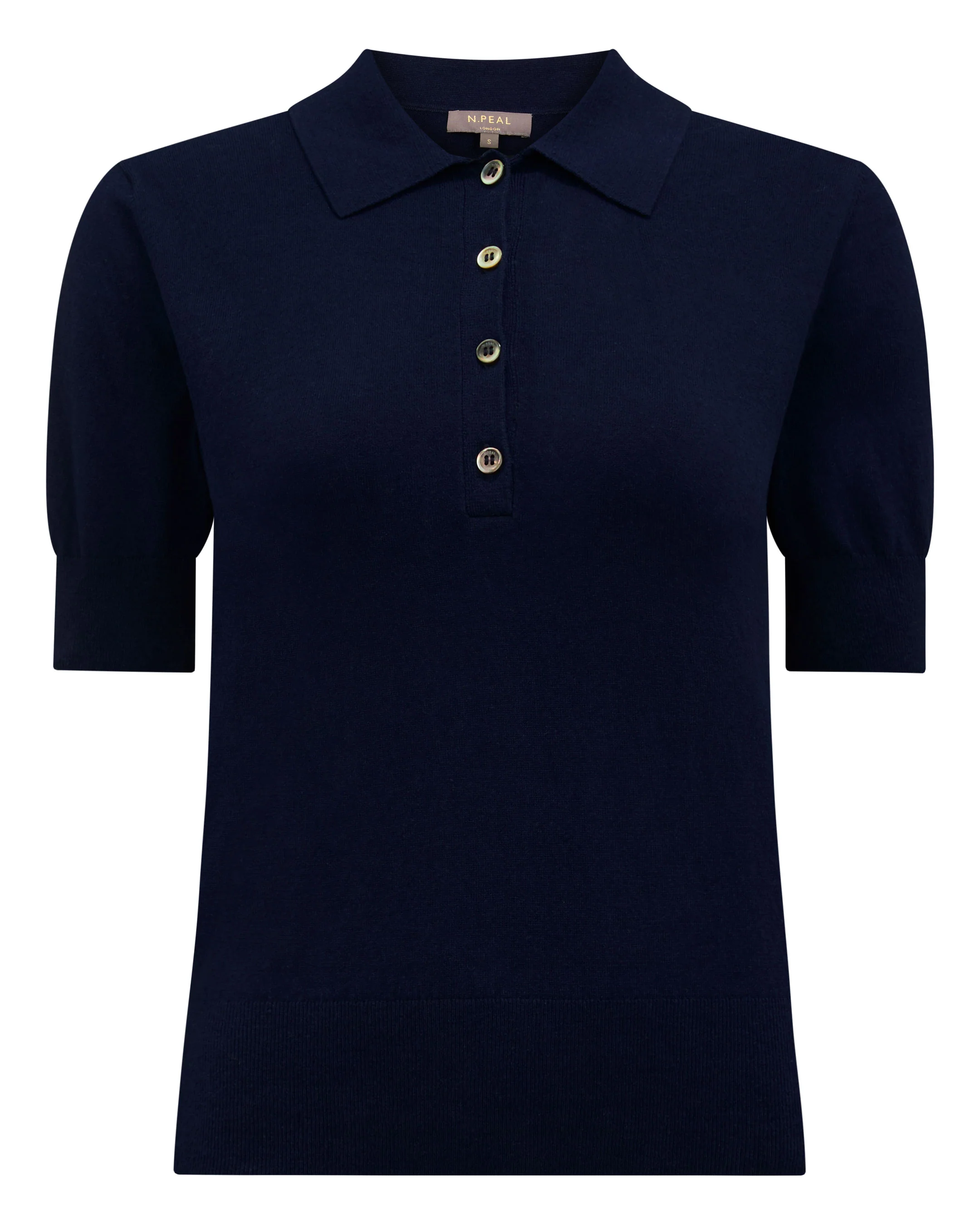 Women's Selene Linen Blend Polo Deep French Blue - Image 2