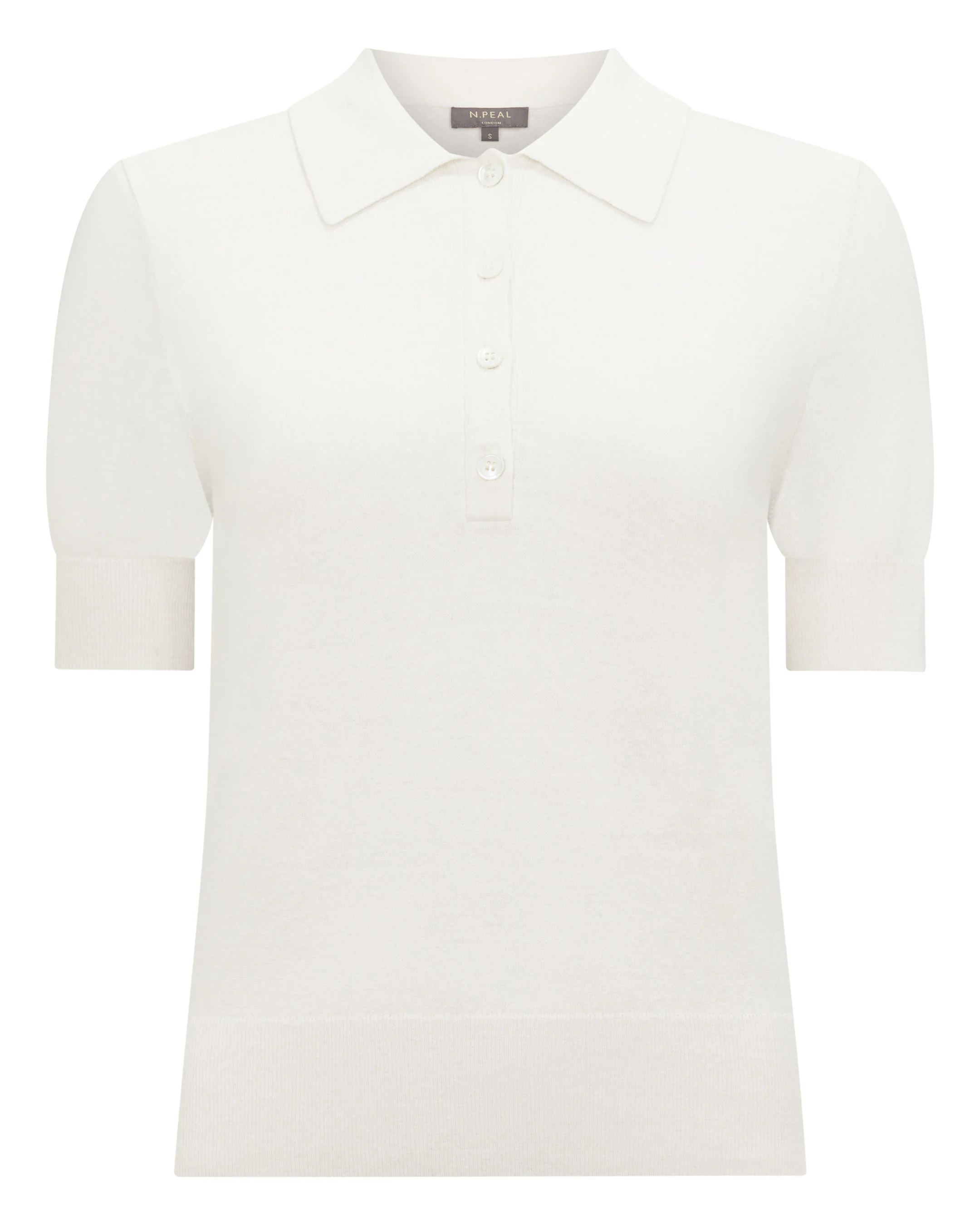 Women's Selene Linen Blend Polo White - Image 2