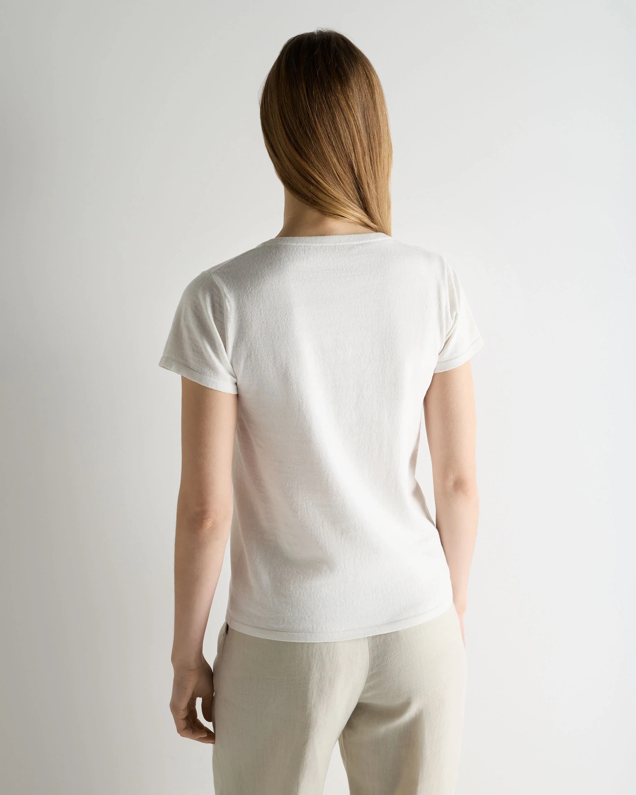Women's Selene Linen Blend Top White - Image 4