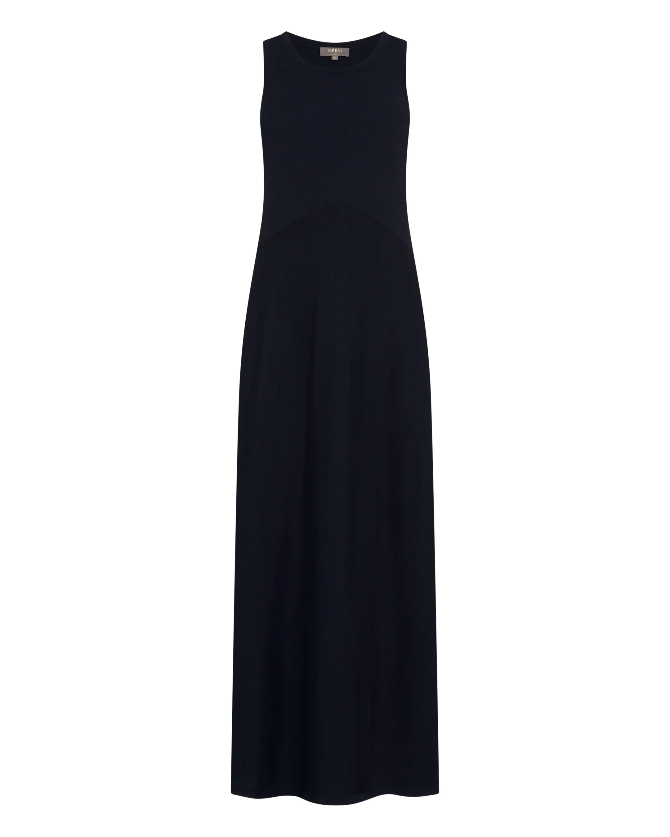 Women's Sleeveless Cotton Blend Maxi Dress Navy Blue - Image 2