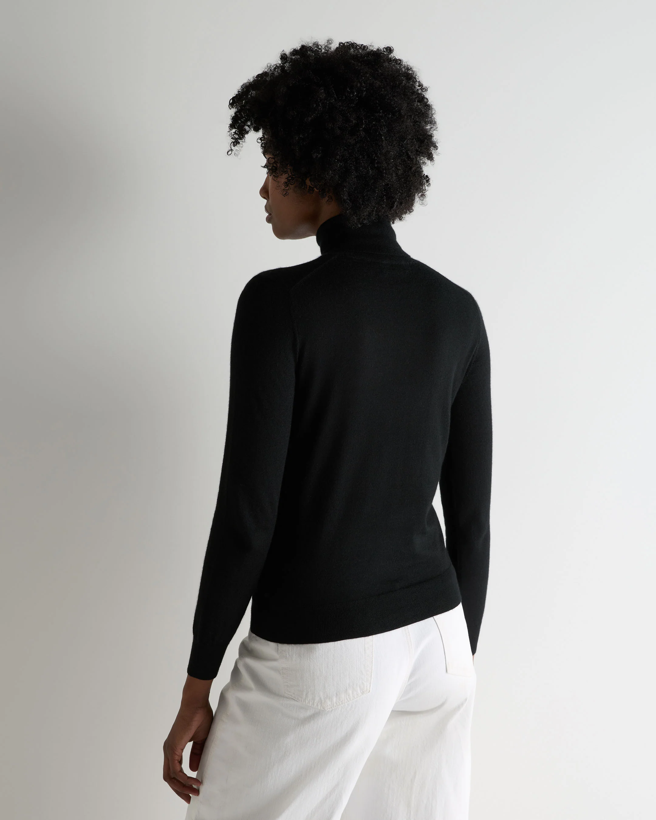 Women's Margot Superfine Cashmere Roll Neck Jumper Black - Image 4