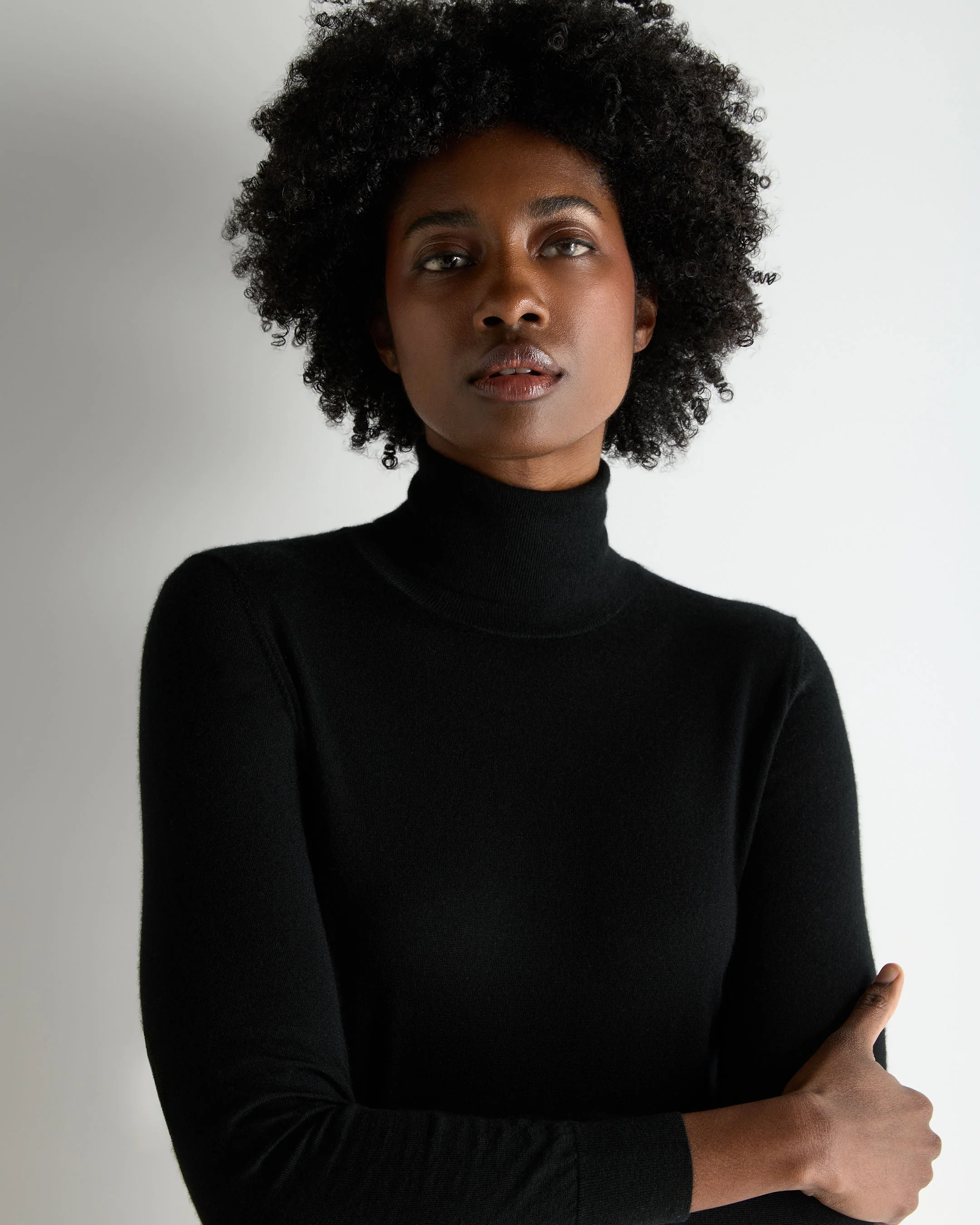 Women's Margot Superfine Cashmere Roll Neck Jumper Black - Image 5