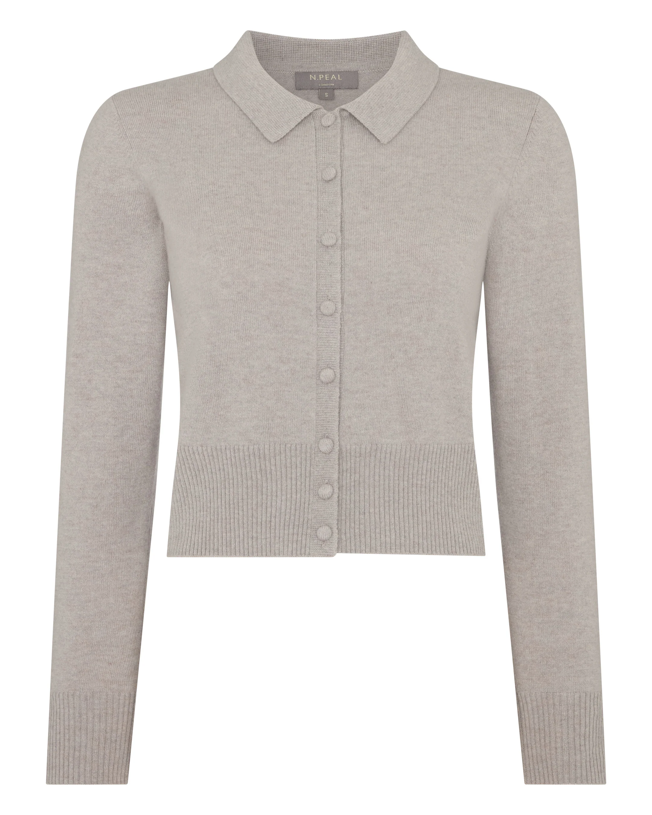 Women's Thea Collared Cashmere Cardigan Oat Grey - Image 2